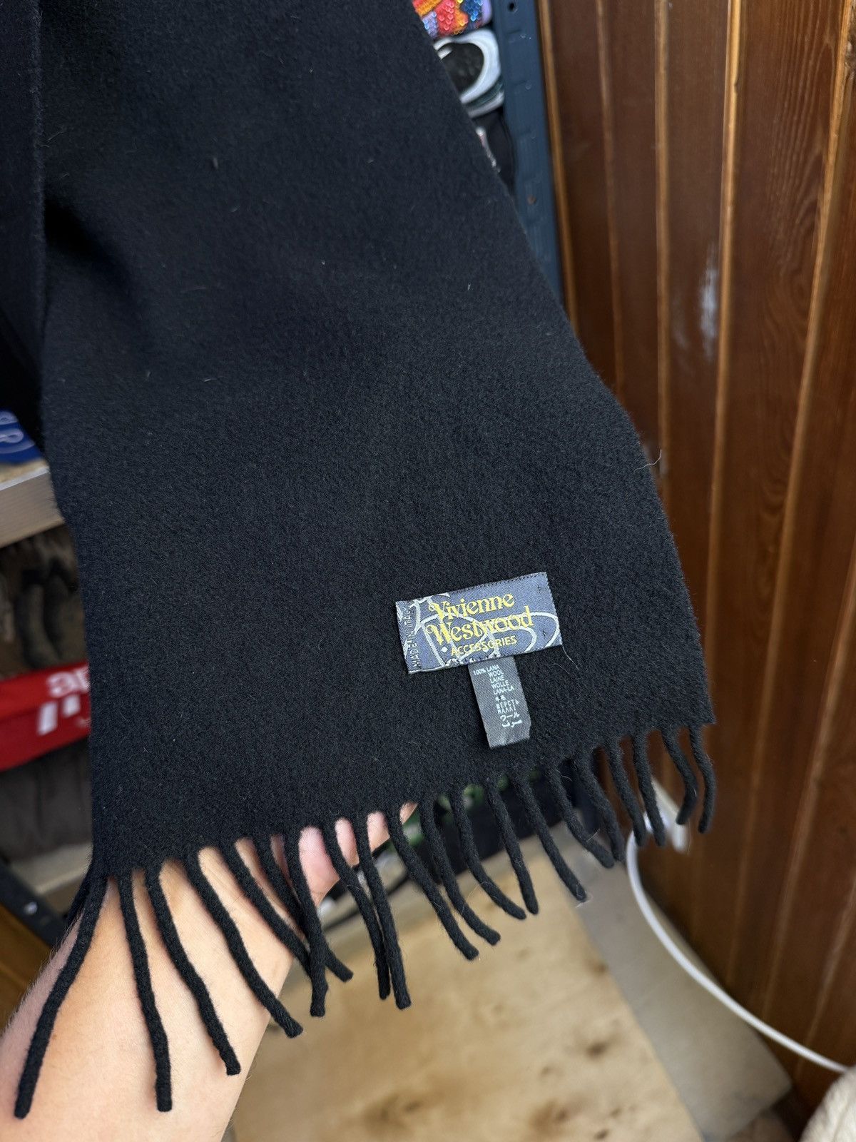 Vivienne Westwood Vivienne Westwood Wool Scarf Black Size ONE SIZE - 5 Thumbnail