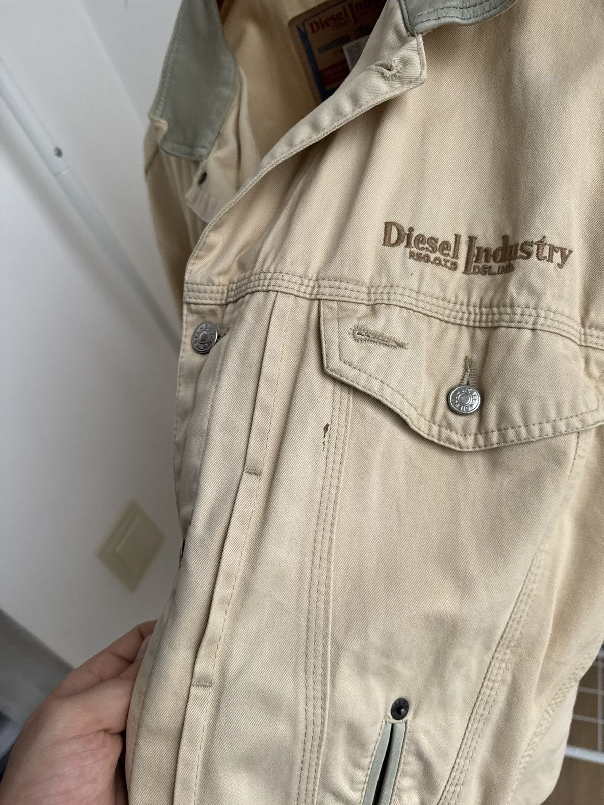 Diesel Vintage Diesel 90s Workwear Beige Utility Canvas Button-Up Size US L / EU 52-54 / 3 - 18 Thumbnail
