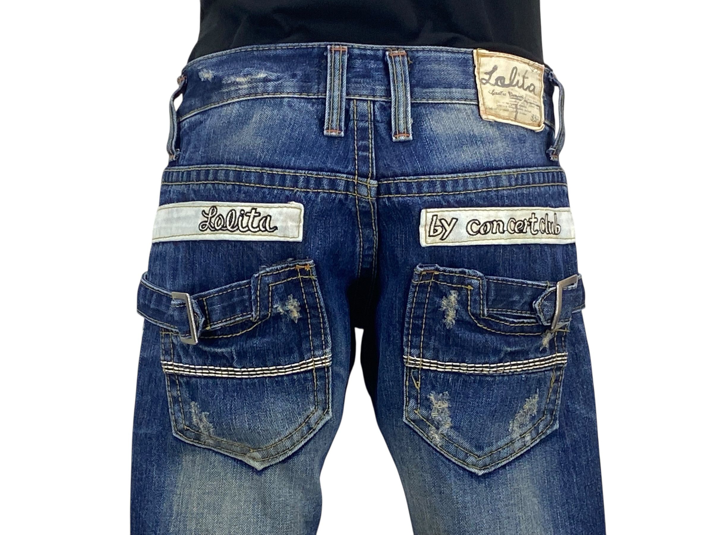 Japanese Brand Lolita Bootcut Denim Flare Jeans Japanese Embellish Jeans Size 27" / US 4 / IT 40 - 6 Thumbnail