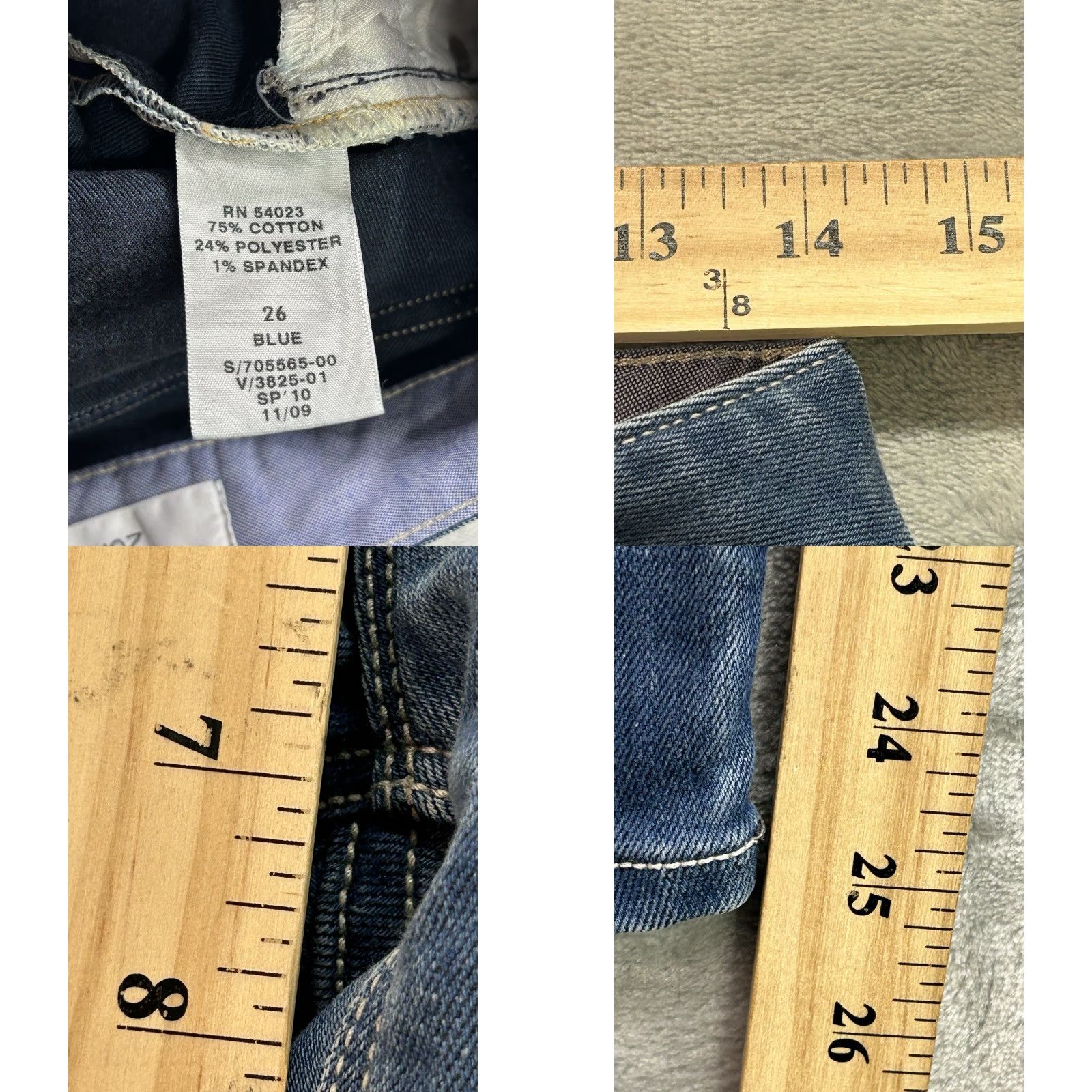 Gap VINTAGE Gap 1969 Y2K Jeans Womens Sz 26/2 Blue Slim Whiskered Straight Low Rise Beach Size 26" / US 2 / IT 38 - 9 Thumbnail