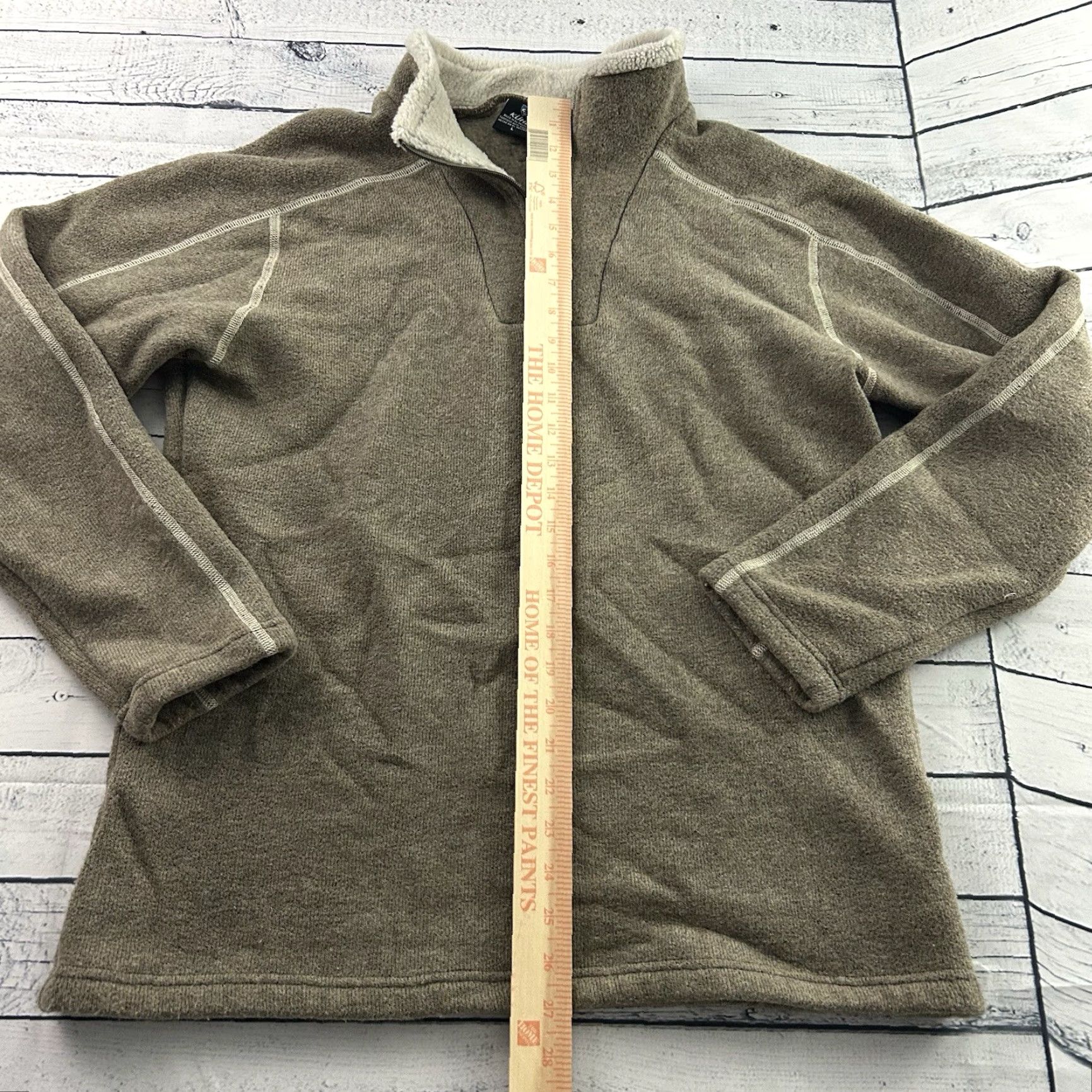 Vintage KUHL Europa 1/4 Zip Fleece Jacket Men's L Beige Size US L / EU 52-54 / 3 - 3 Thumbnail