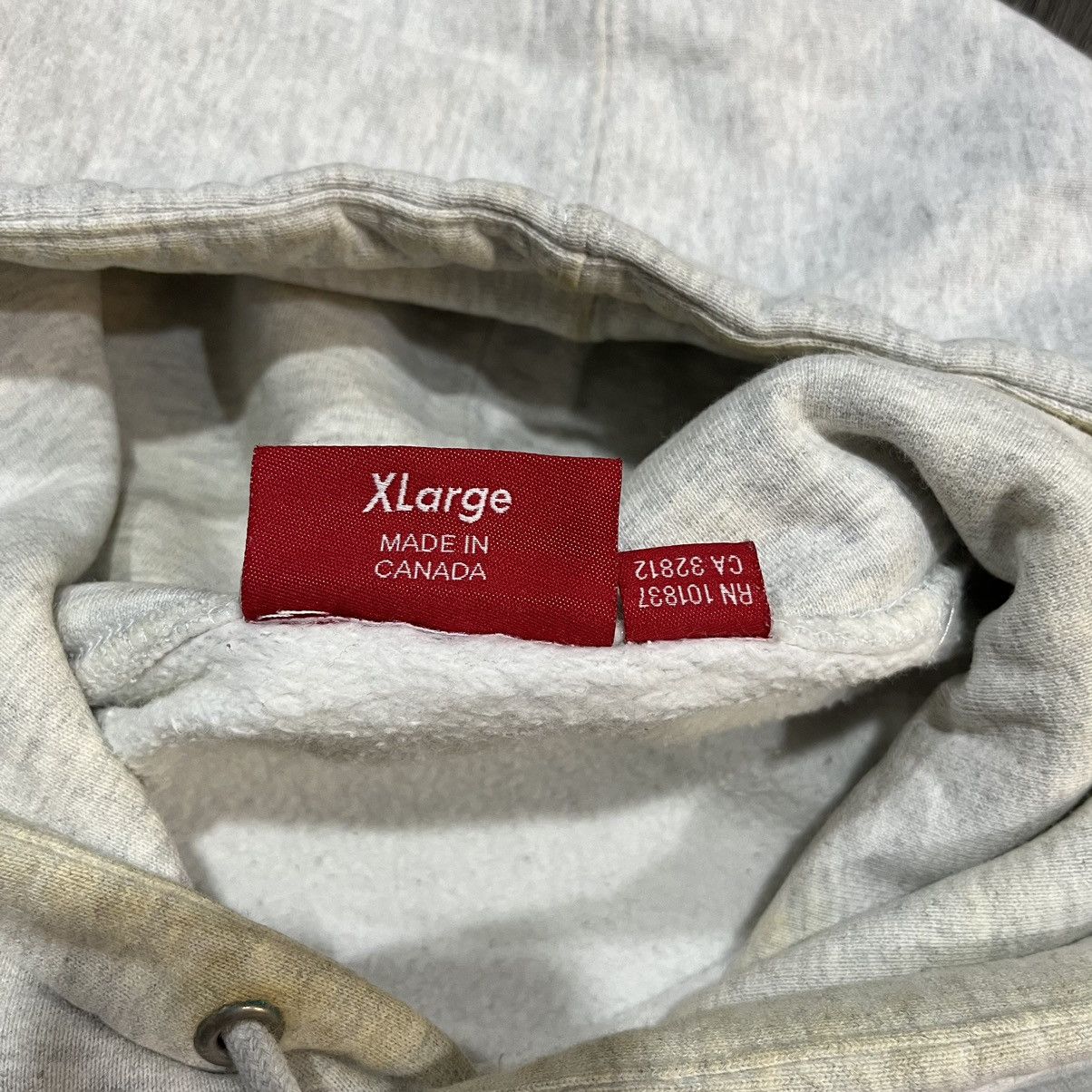 Supreme Supreme FW15 LOGO RIB HOODED SWEATERSHIRT Grey Size US XL / EU 56 / 4 - 9 Thumbnail