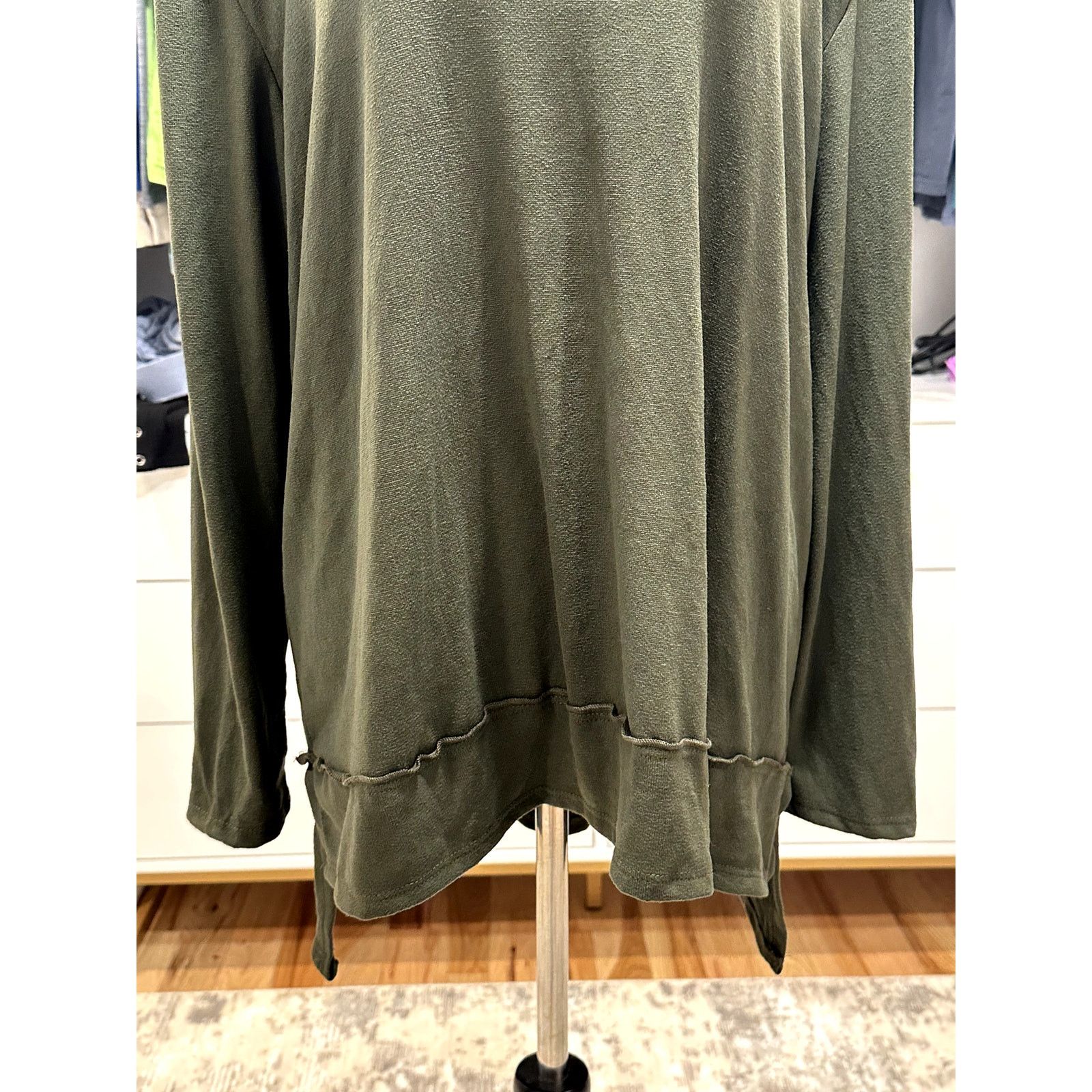 Other Forgotten Grace Green Long Sleeve Cowl Neck Sweater 3X NWOT Size 3XL / US 20-22 - 4 Thumbnail