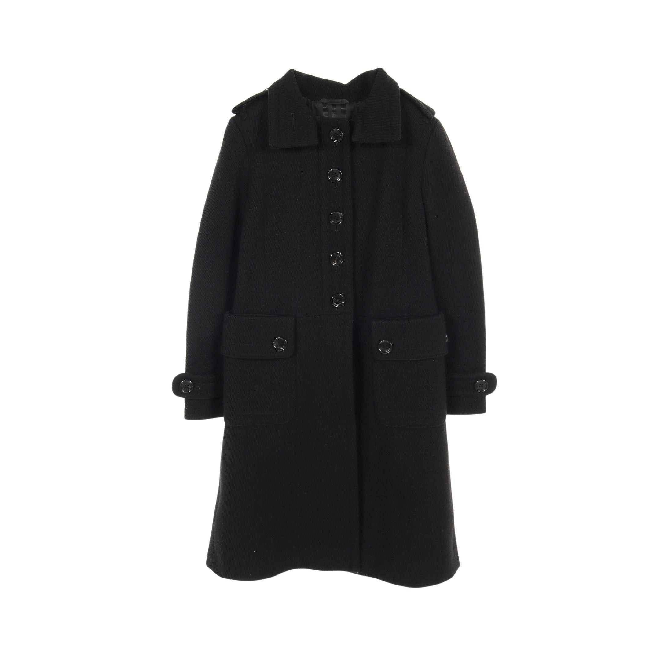 Burberry Burberry Coat Wool Cashmere Black Size ONE SIZE - 1 Thumbnail