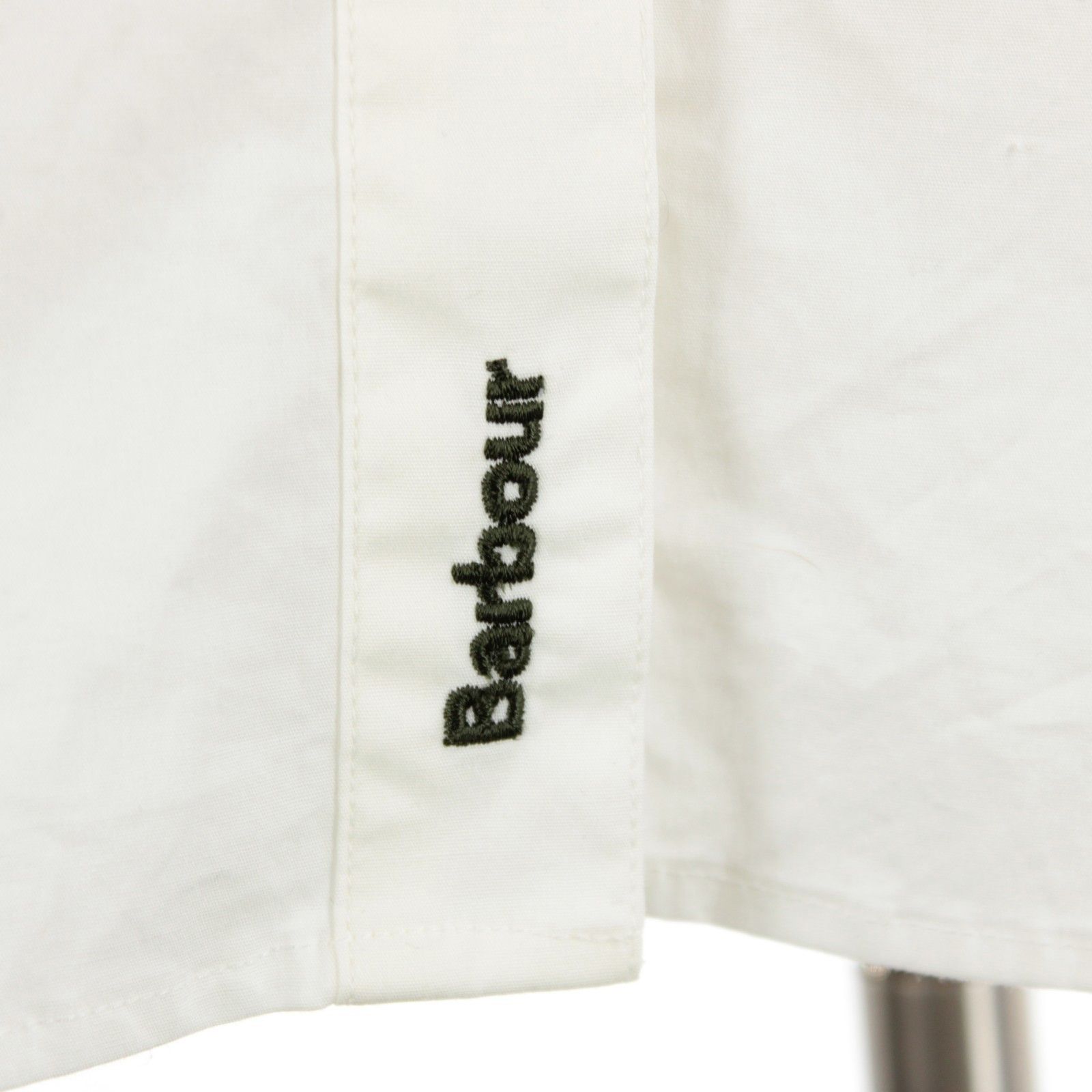 Barbour Barbour White Cotton Blend Long Sleeve Blouse Size 10 US Size L / US 10 / IT 46 - 3 Thumbnail