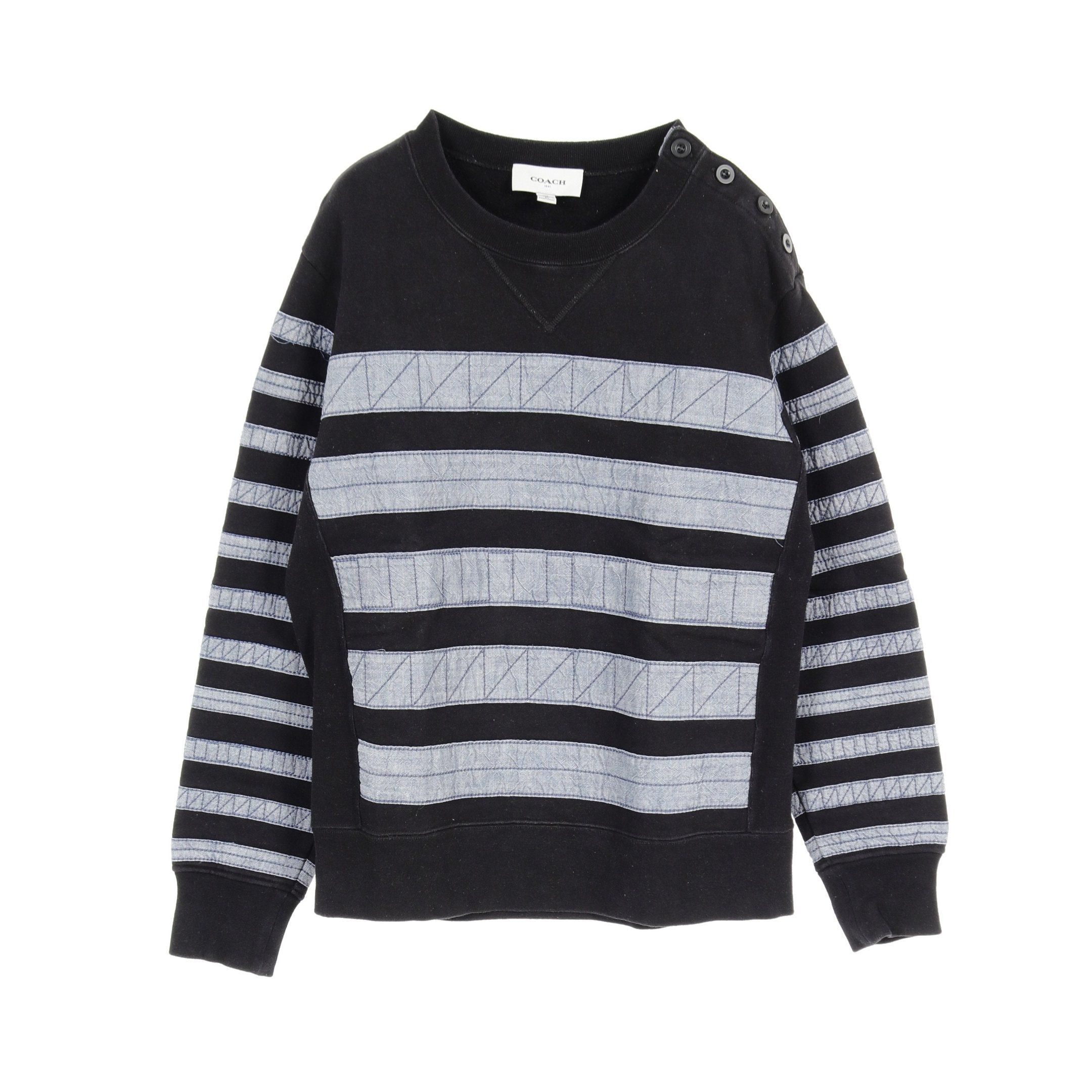 image of Coach Sweatshirt Cotton Black Blue Gray, Men's