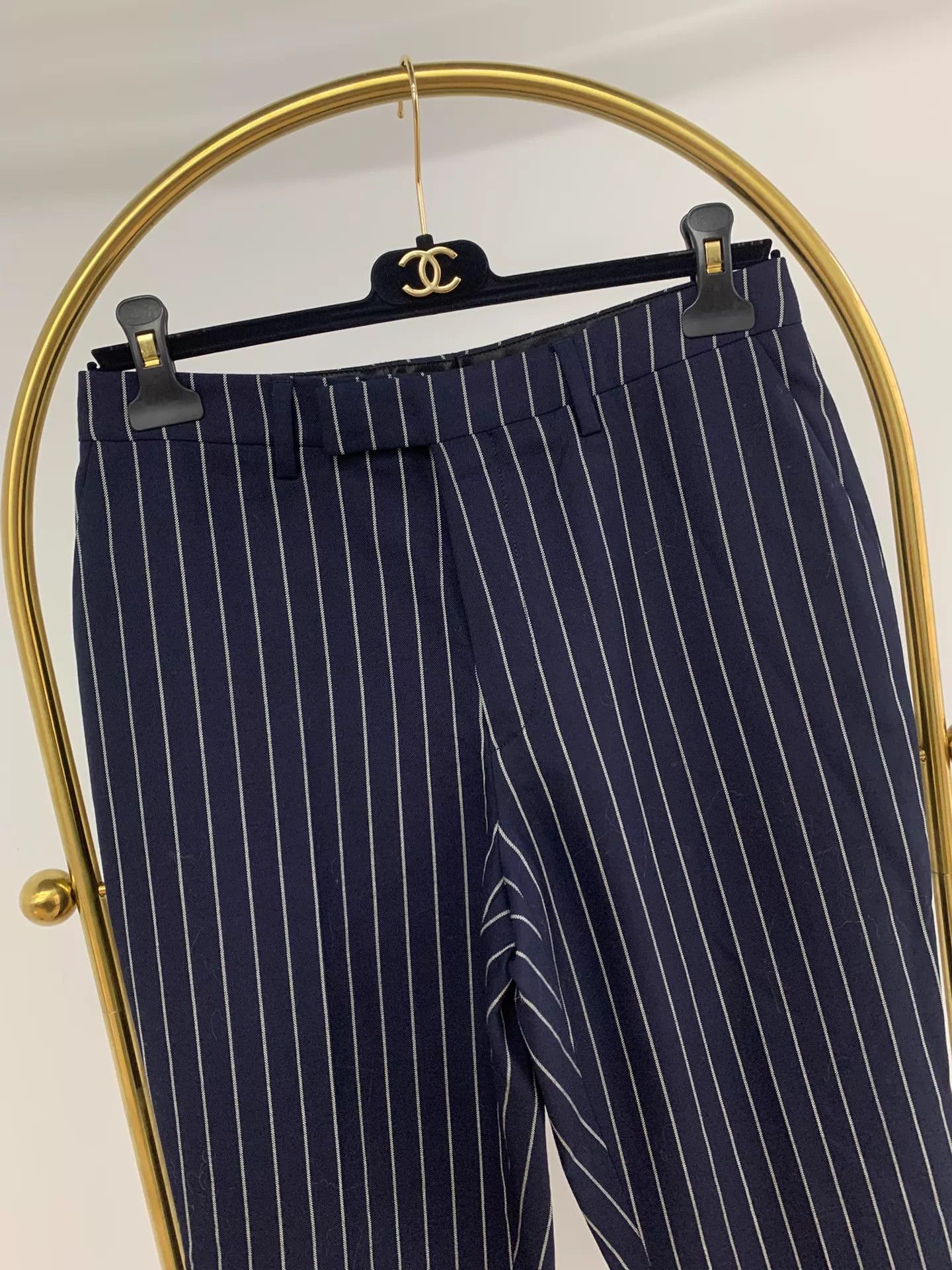 Celine Celine Blue & White Striped Trousers 38 New Size 26" / US 2 / IT 38 - 2 Thumbnail