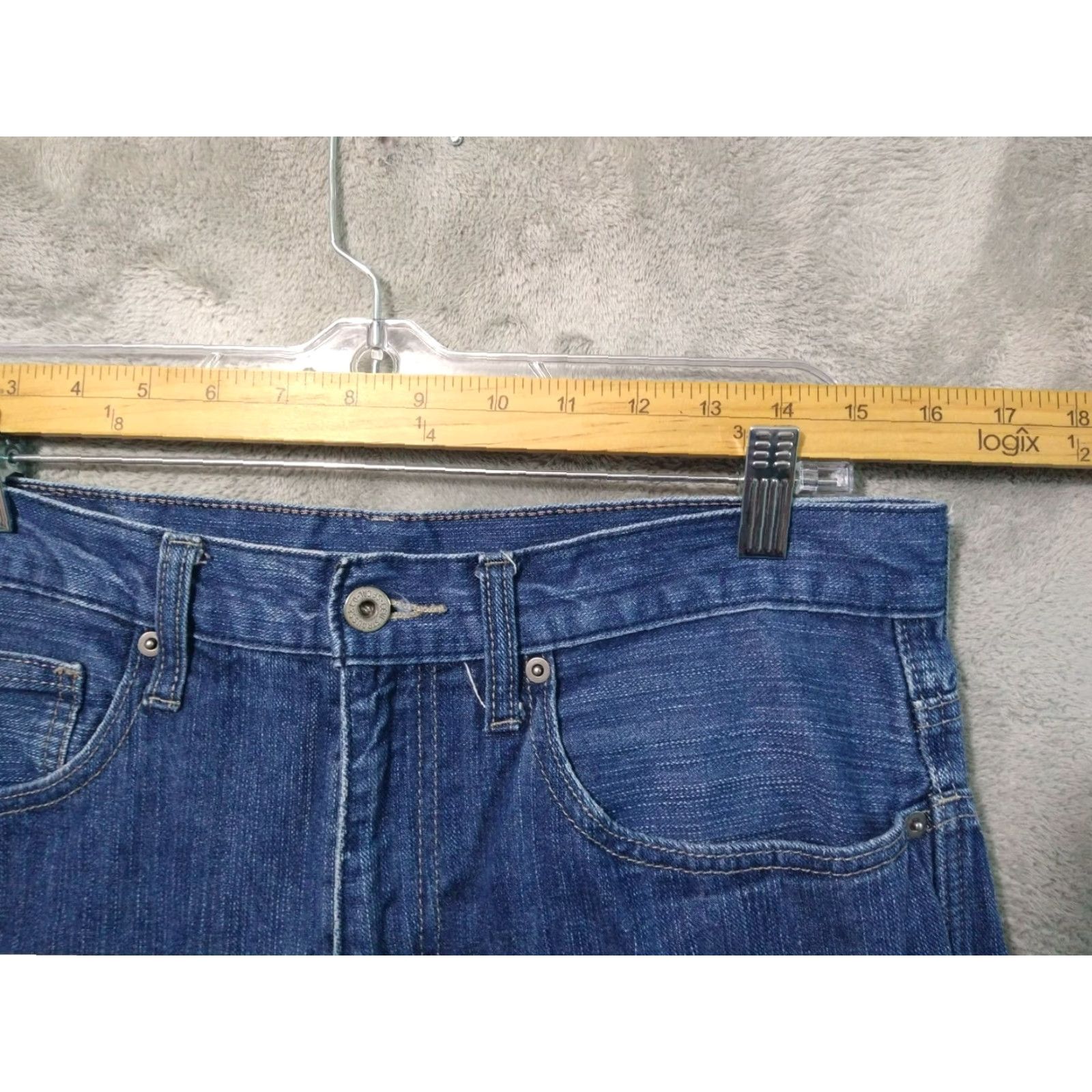 Levi's Levi's 511 Jeans Mens 34x34 Blue Denim Mid Rise Skinny 5-Pocket Dark Wash Size US 34 / EU 50 - 3 Thumbnail