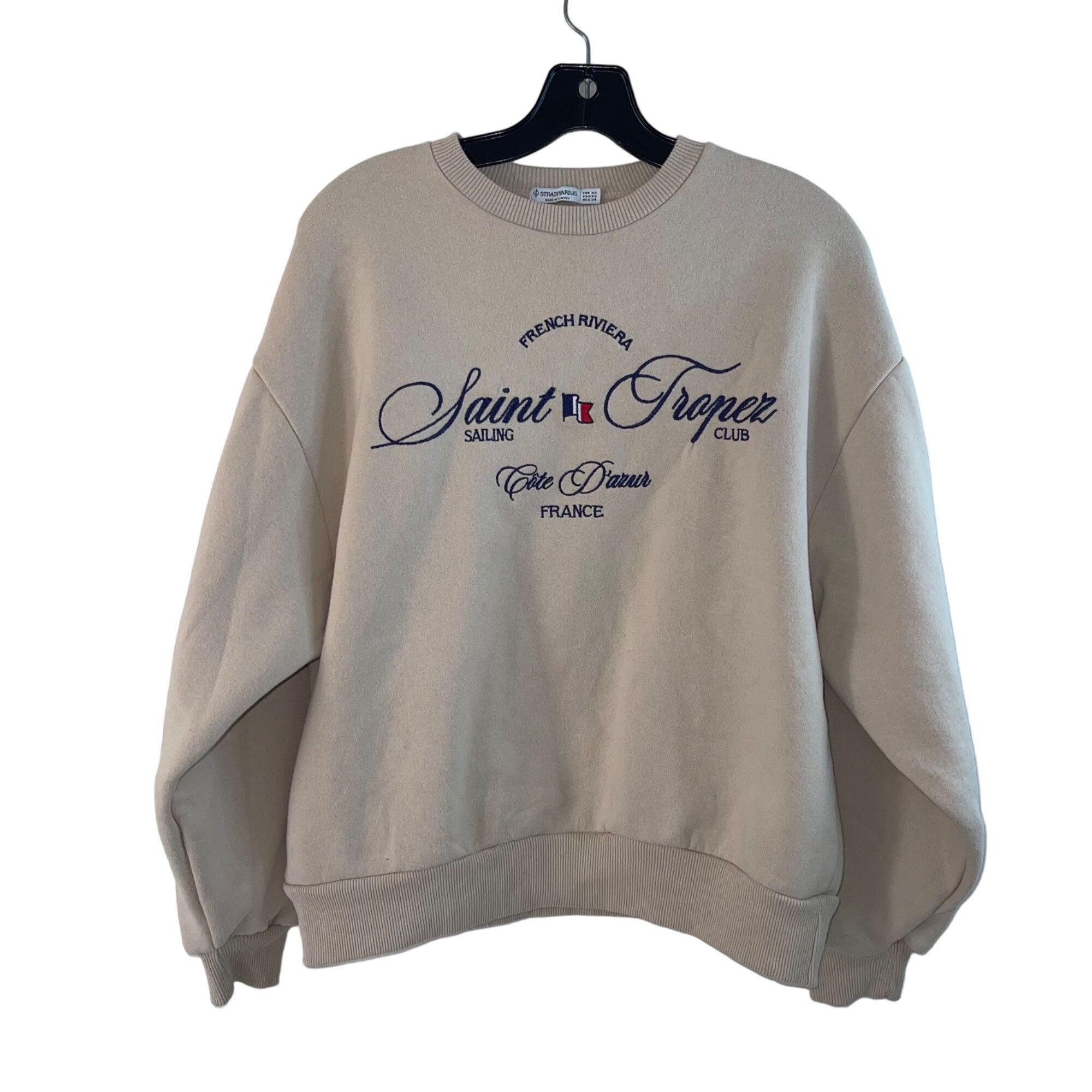 Stradivarius Stradivarius Womens Sweatshirt Size XS Beige Size XS / US 0-2 / IT 36-38 - 1 Thumbnail