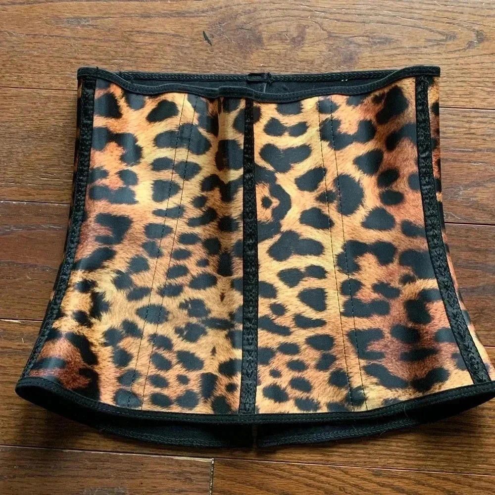 Designer Leopard Print Waist Trainer Corset Size ONE SIZE - 1 Thumbnail