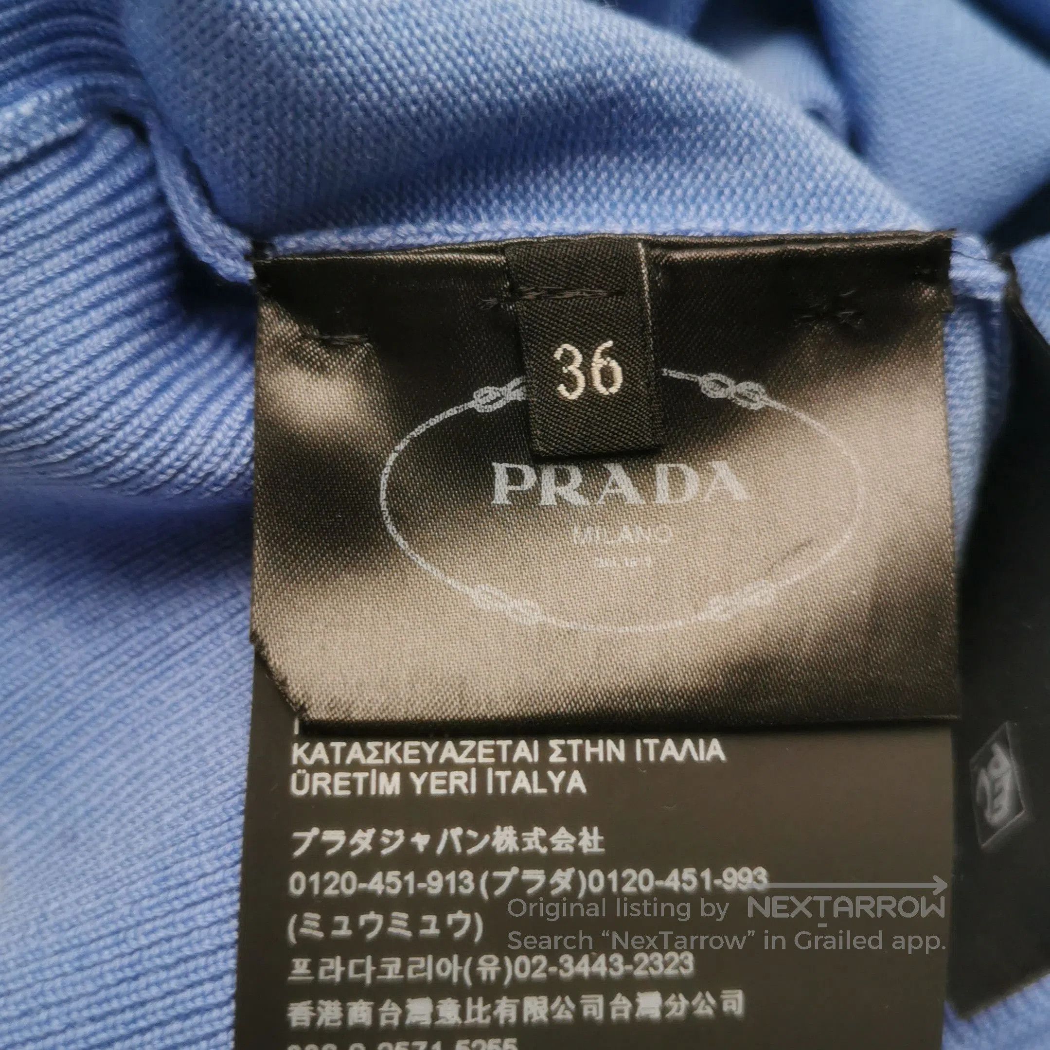 Prada Prada Blue Wool Blend Turtleneck Sweater . Size XS / US 0-2 / IT 36-38 - 9 Thumbnail