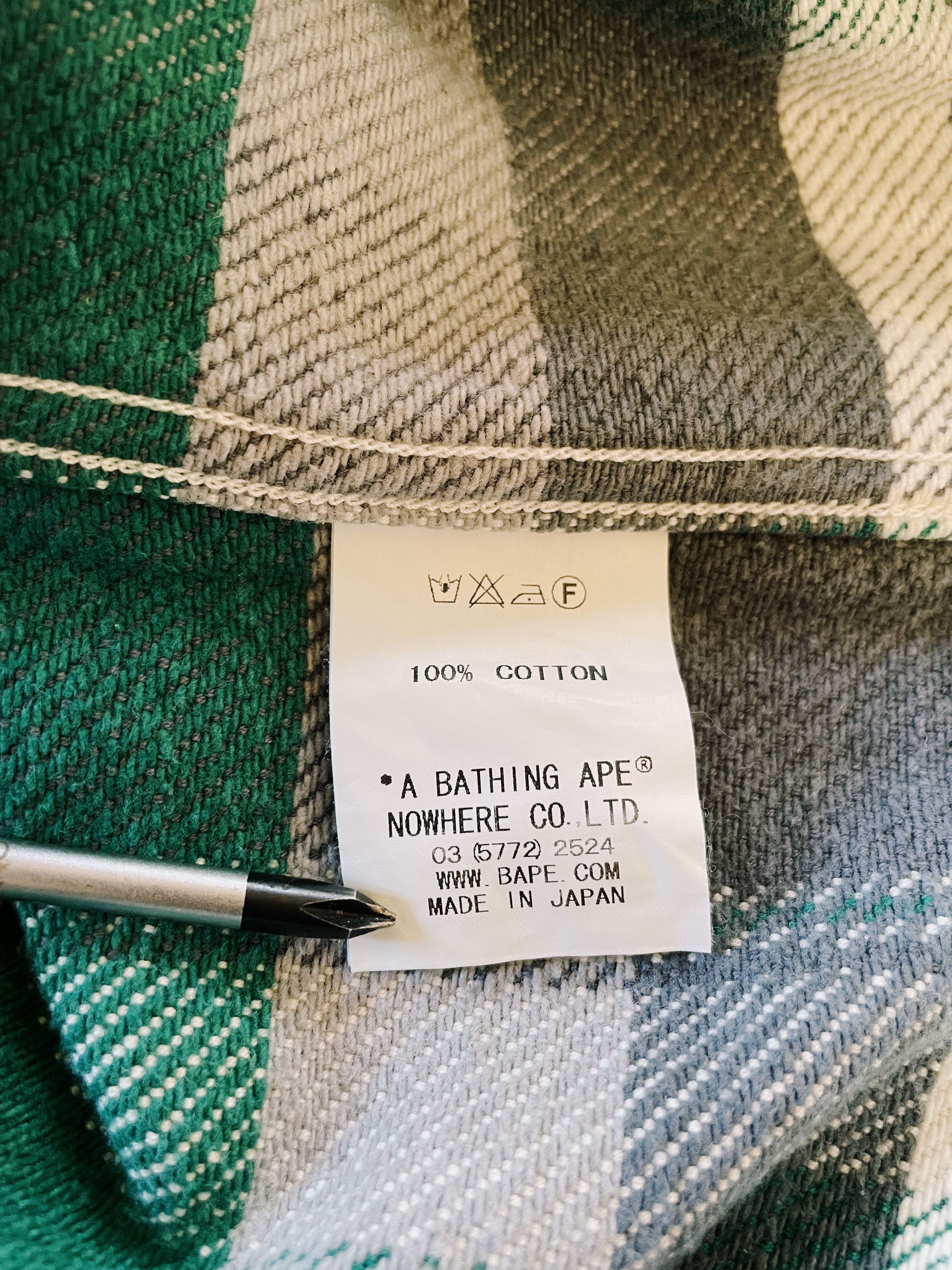 Bape Vintage Y2K Bape A Bathing Ape Checkered Flannel Shirt Size US M / EU 48-50 / 2 - 5 Thumbnail