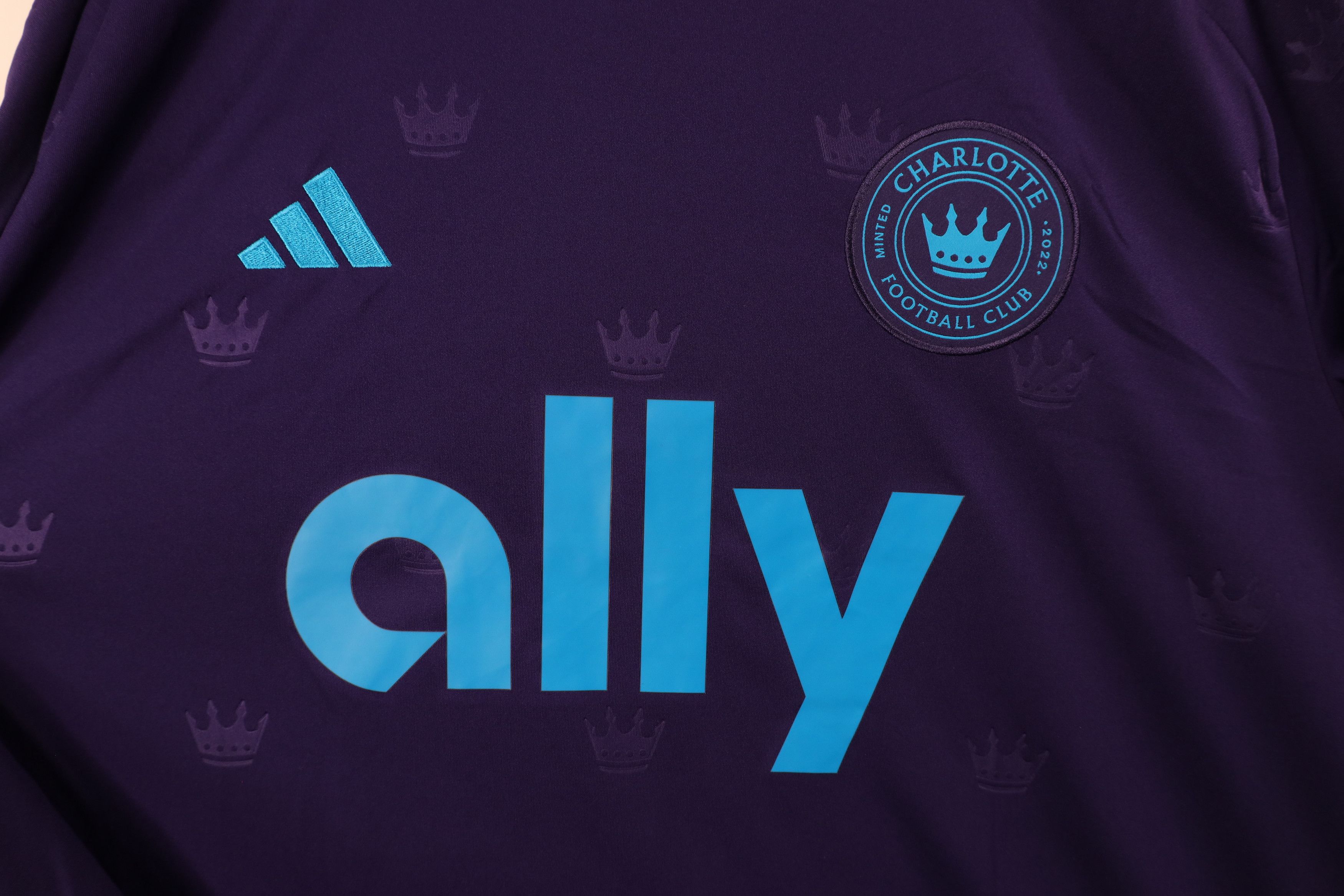 Adidas × Vintage New Adidas Charlotte Football Club Soccer Jersey Purple Size US XXL / EU 58 / 5 - 7 Thumbnail