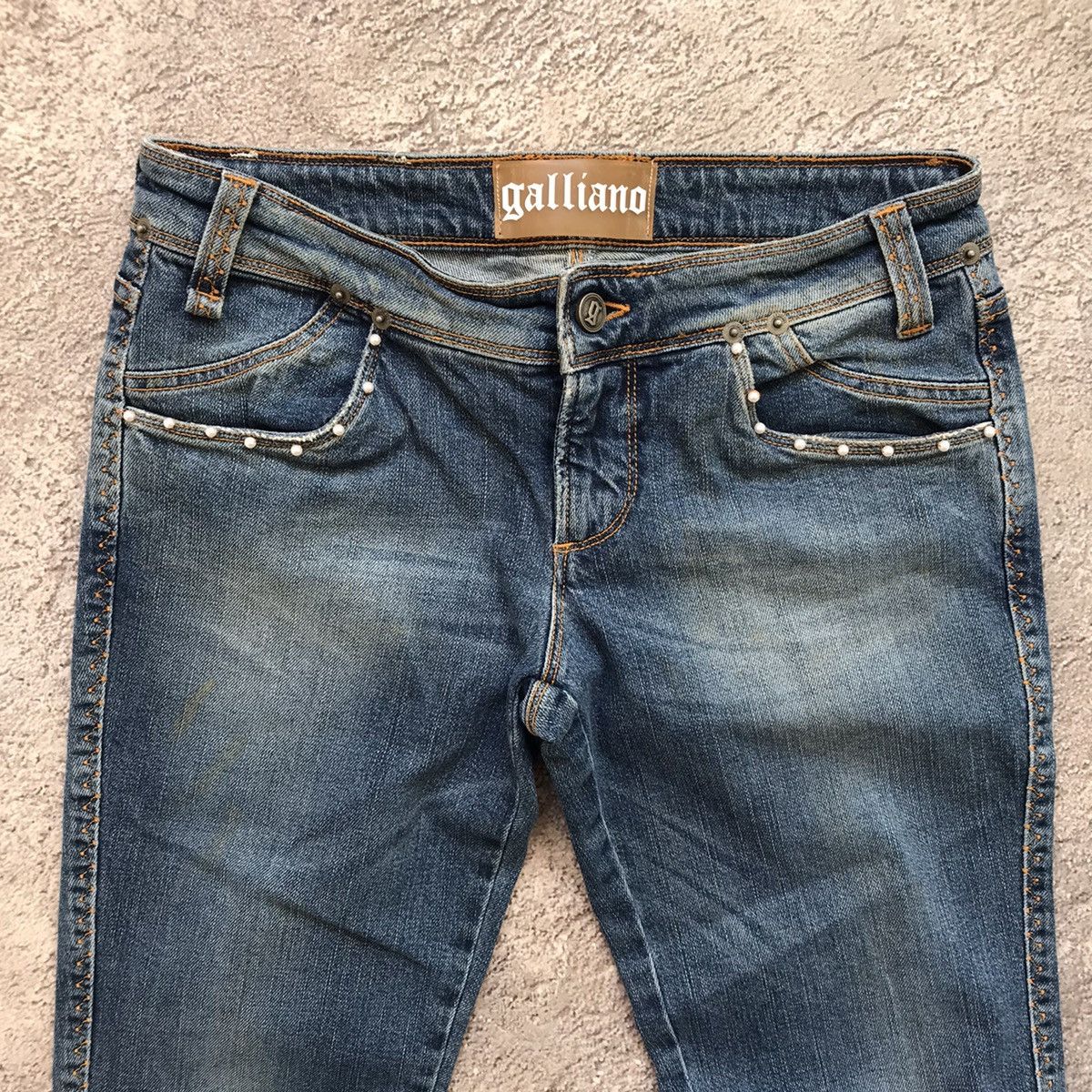 Vintage Vintage Galliano Y2K Baggy Jeans Streetwear Grunge Washed 27 Size 27" / US 4 / IT 40 - 5 Thumbnail