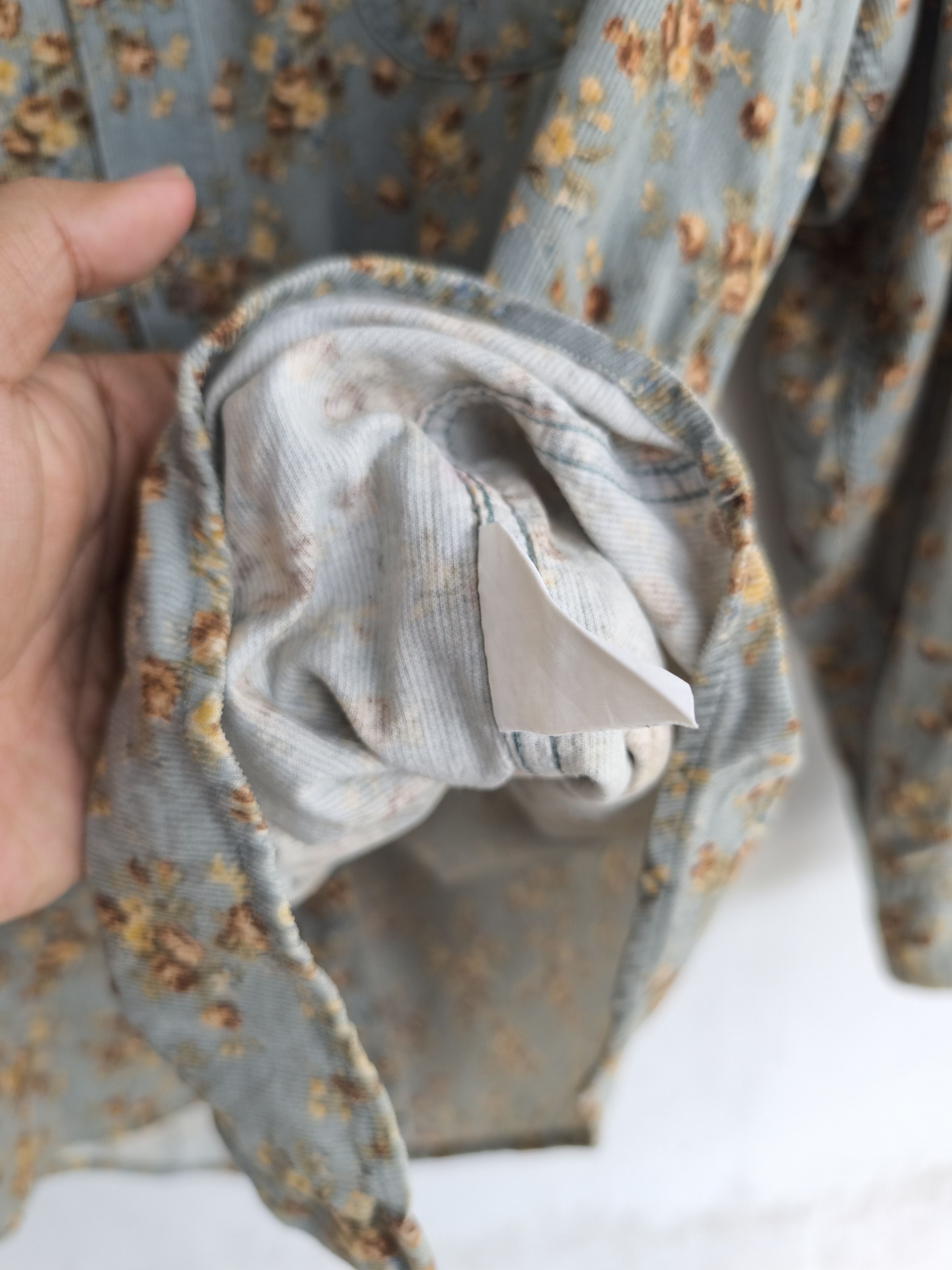 Comme des Garcons 90s Comme des Garcons Corduroy flower pattern shirt Size US XL / EU 56 / 4 - 5 Thumbnail