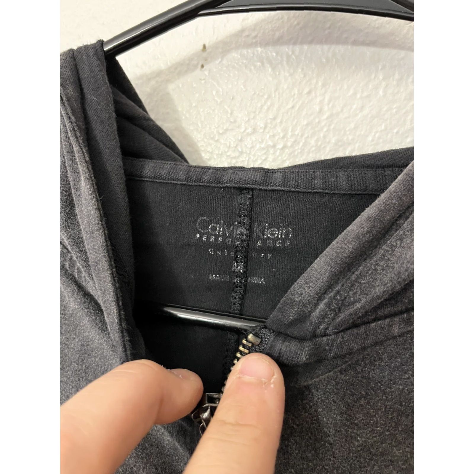 Calvin Klein Calvin Klein Performance Dry Full Zip Hoodie Hooded Jacket Gray Blackish Medium Woman Regular Size M / US 6-8 / IT 42-44 - 2 Thumbnail