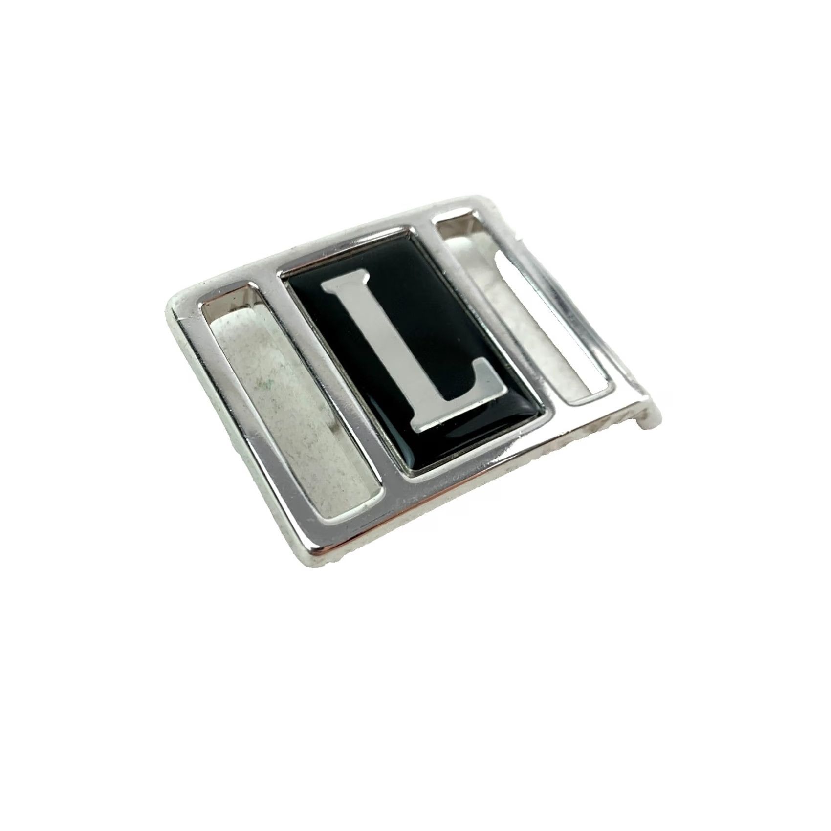Vintage VINTAGE Avon Personalied Letter L Black Silver Womens Metal Belt Buckle Size ONE SIZE - 3 Thumbnail