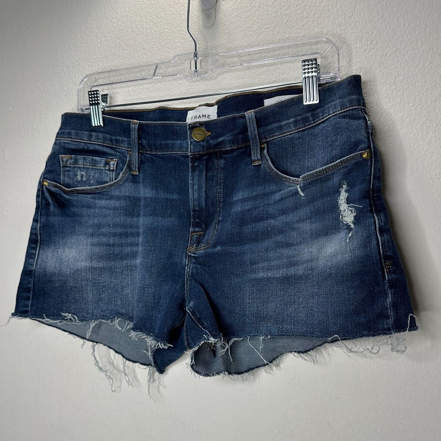 Frame Frame Le Cut Off Shorts Raw Frayed Fading & Whiskering 28 Size 28" / US 6 / IT 42 - 1 Thumbnail