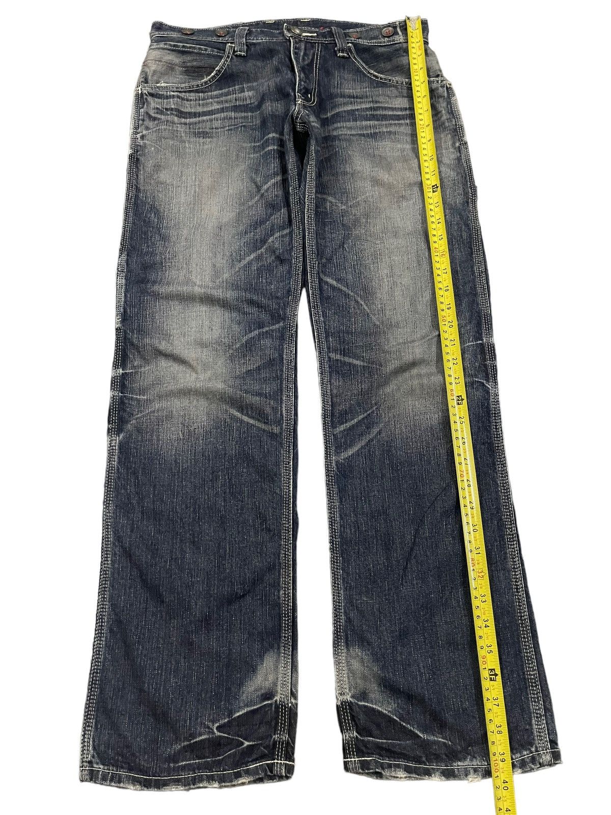Edwin Vintage Edwin 503 Blue Trip Faded Wash Buckle Carpenter Size US 32 / EU 48 - 10 Thumbnail
