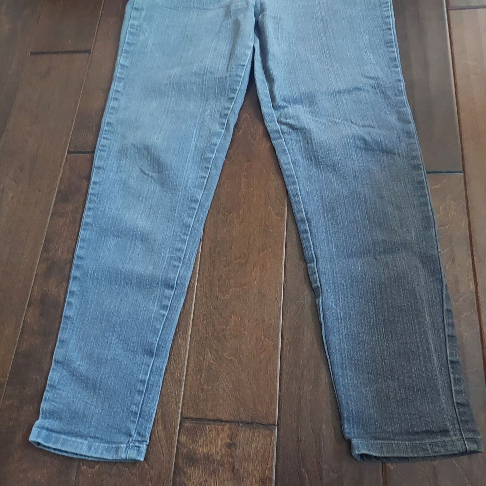Vintage Jeanbay Jeans Women's Skinny Pull Up Heather Gray Size S Regular - Gray, Cotton Polyester Spandex - B755 Size 28" / US 6 / IT 42 - 3 Thumbnail