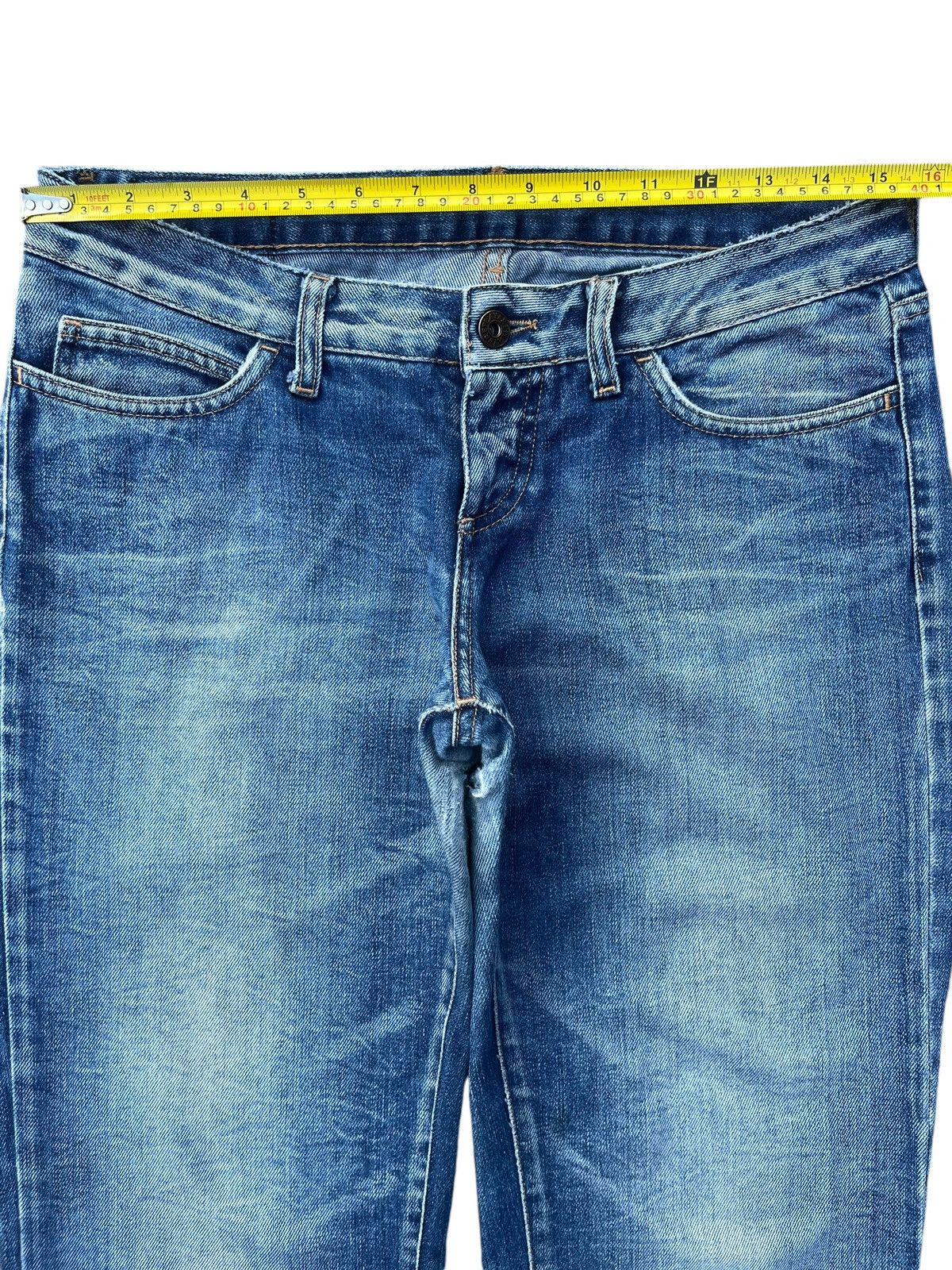 Replay Vintage Made in Italy Reply Blue Washed Mid Rise Flare Jeans Size US 30 / EU 46 - 13 Thumbnail