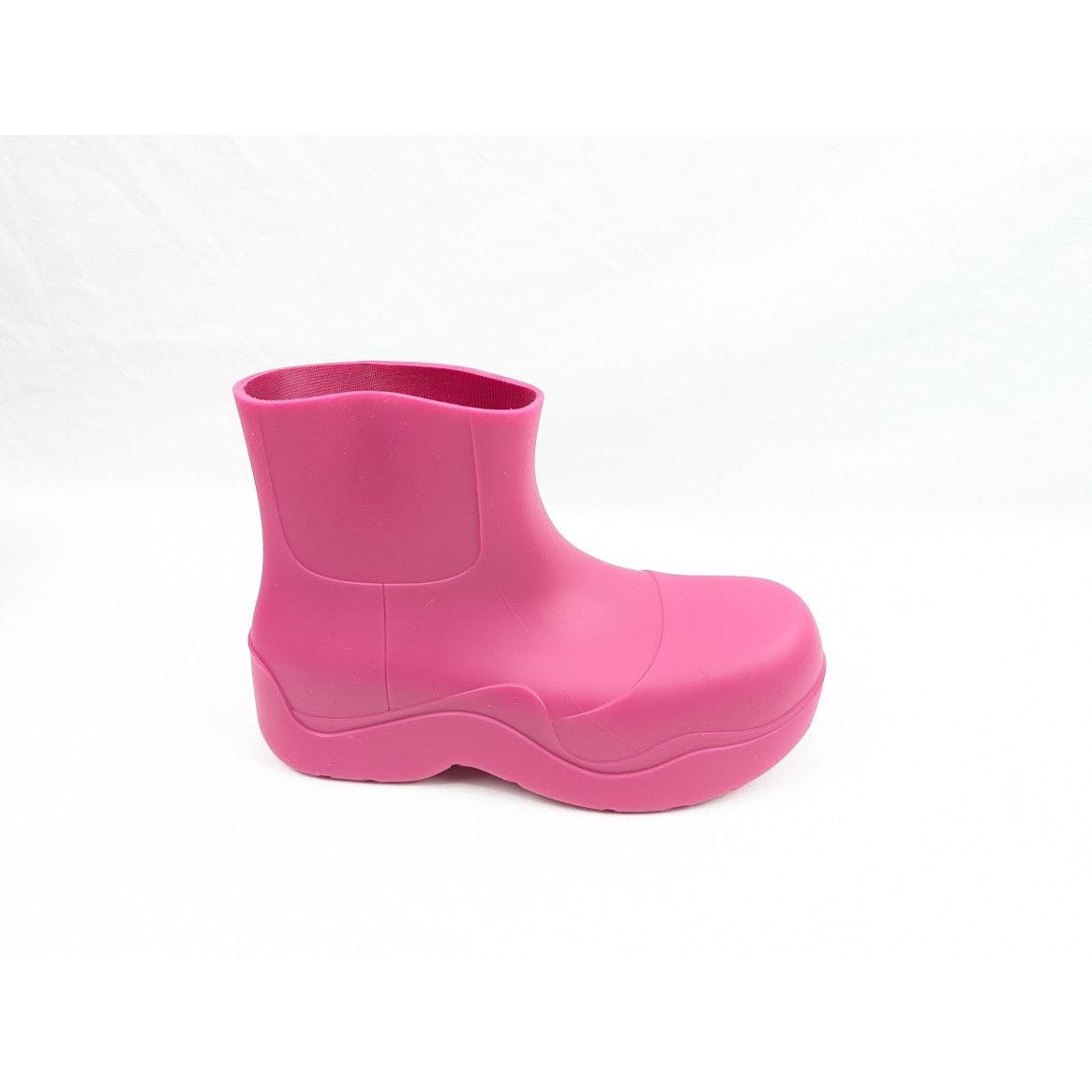 Bottega Veneta o1rshd1 Women's Matt Rubber Puddle Boots in Hollyhock Size US 9 / IT 39 - 1 Thumbnail