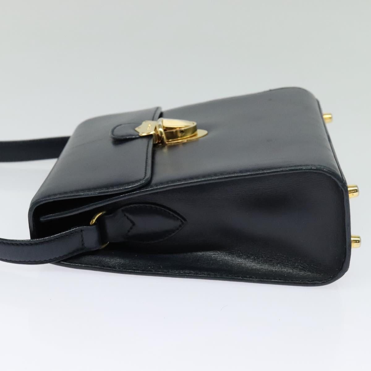 Prada PRADA Shoulder Bag Leather Navy Gold Size ONE SIZE - 4 Thumbnail