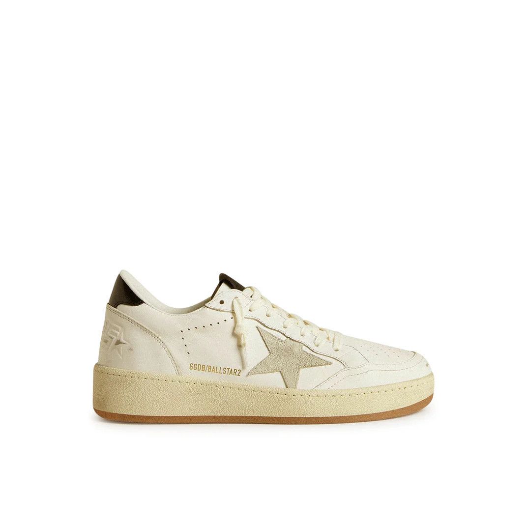 GOLDEN GOOSE Ball Star 2 Men's White/Ice Leather Sneakers Ne