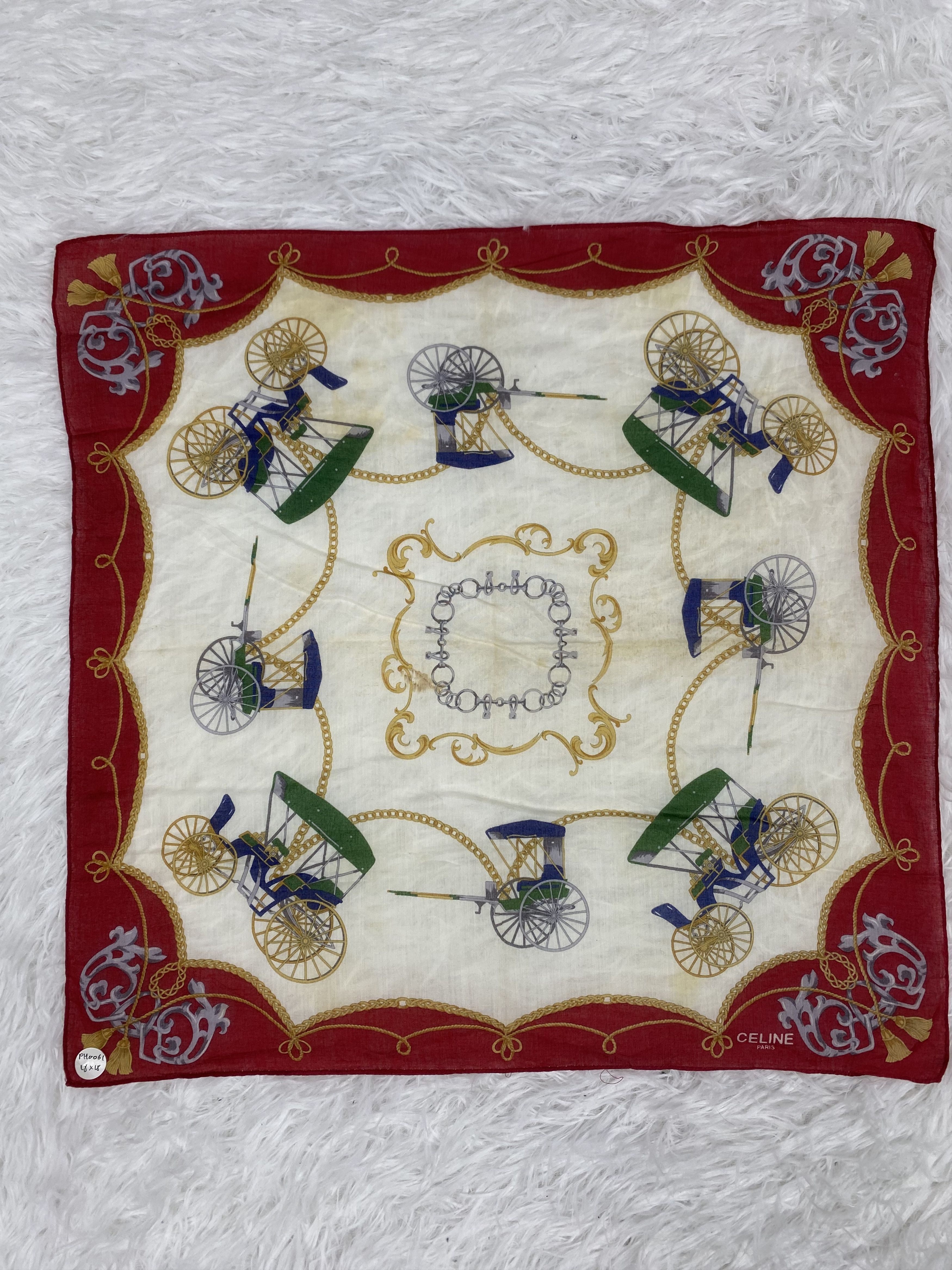 Celine Vintage Celine Handkerchief PH0061 Size ONE SIZE - 3 Thumbnail