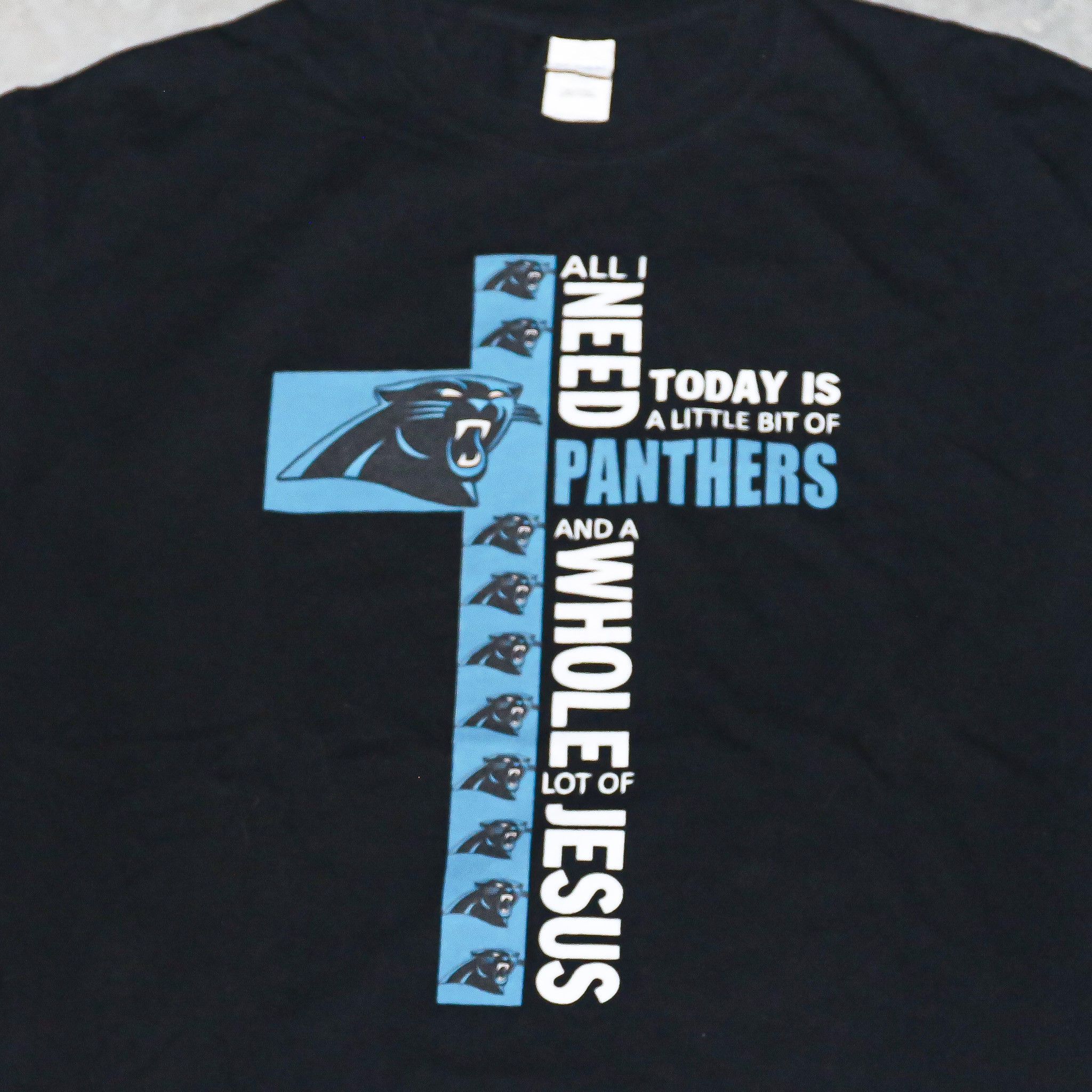 Gildan Carolina Panthers Religious Football Tshirt Size Medium Size M / US 6-8 / IT 42-44 - 2 Thumbnail