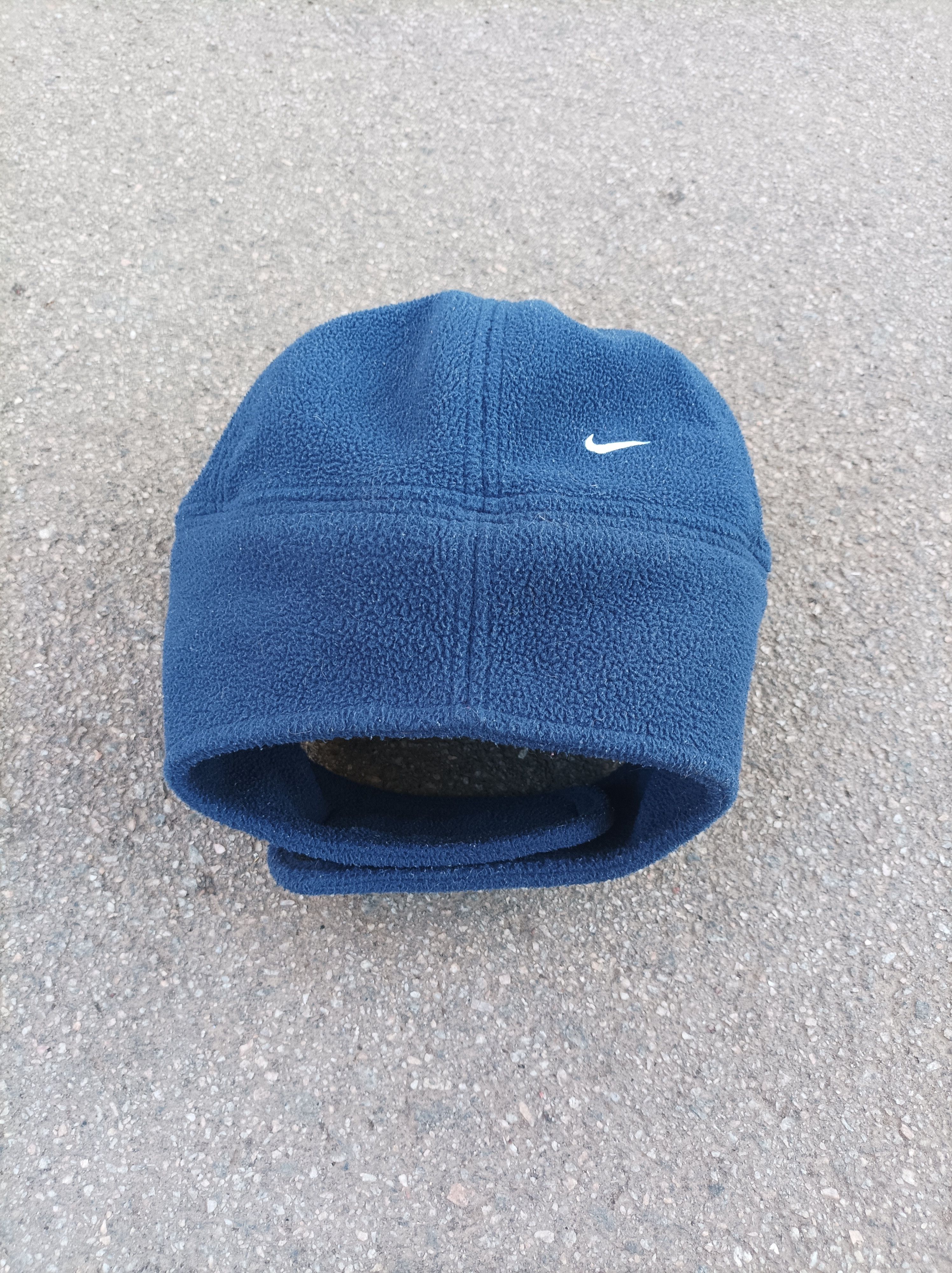 Nike × Vintage Rare 🔥 Vintage 90s Nike Dogear Fleece Winter Hat Cap Size ONE SIZE - 1 Thumbnail