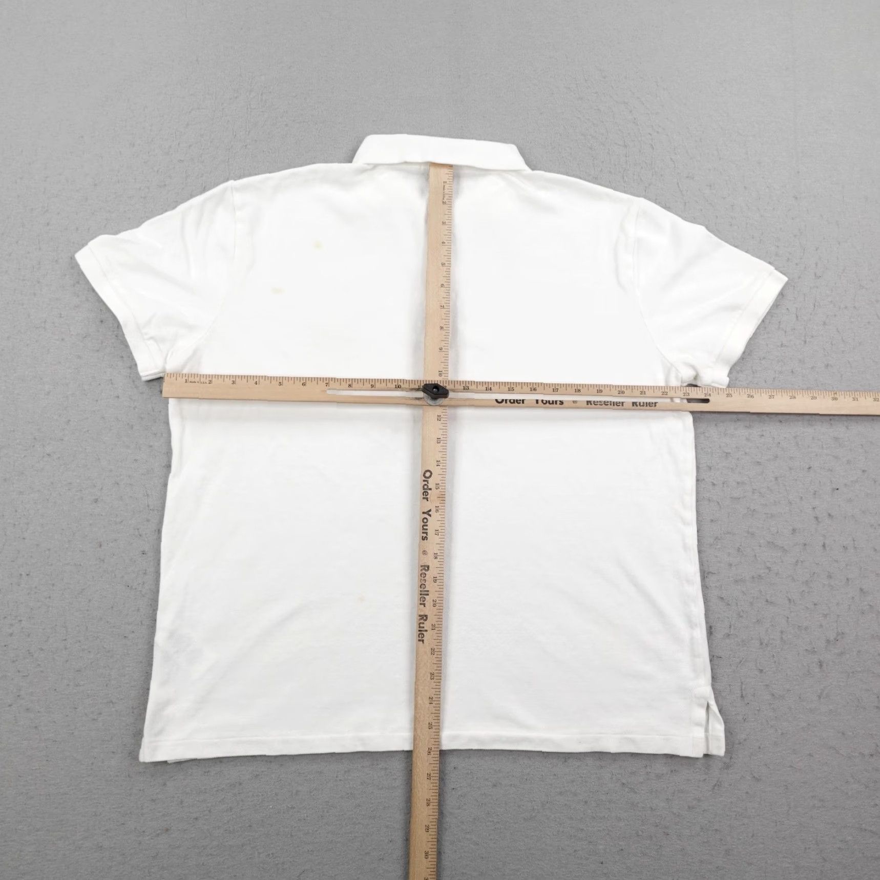 Polo Ralph Lauren VINTAGE Polo Ralph Lauren Polo Shirt Mens XL White Custom Slim Fit USA American Flag Big Pony Size US XL / EU 56 / 4 - 7 Thumbnail