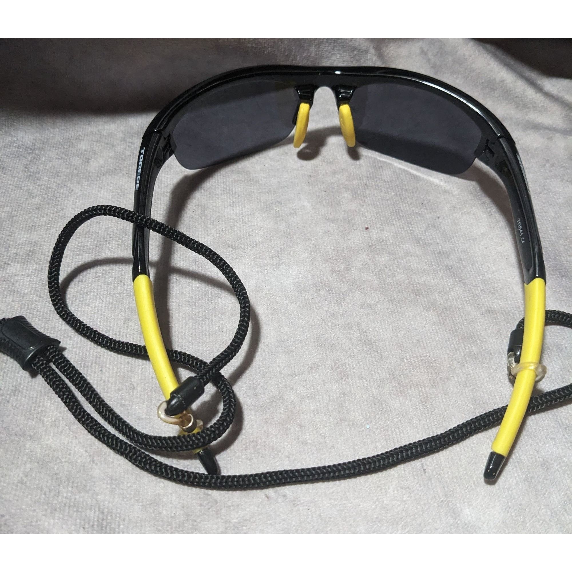 Other Torege Sports Black And Yellow Sunglasses With Cord Size ONE SIZE - 3 Thumbnail