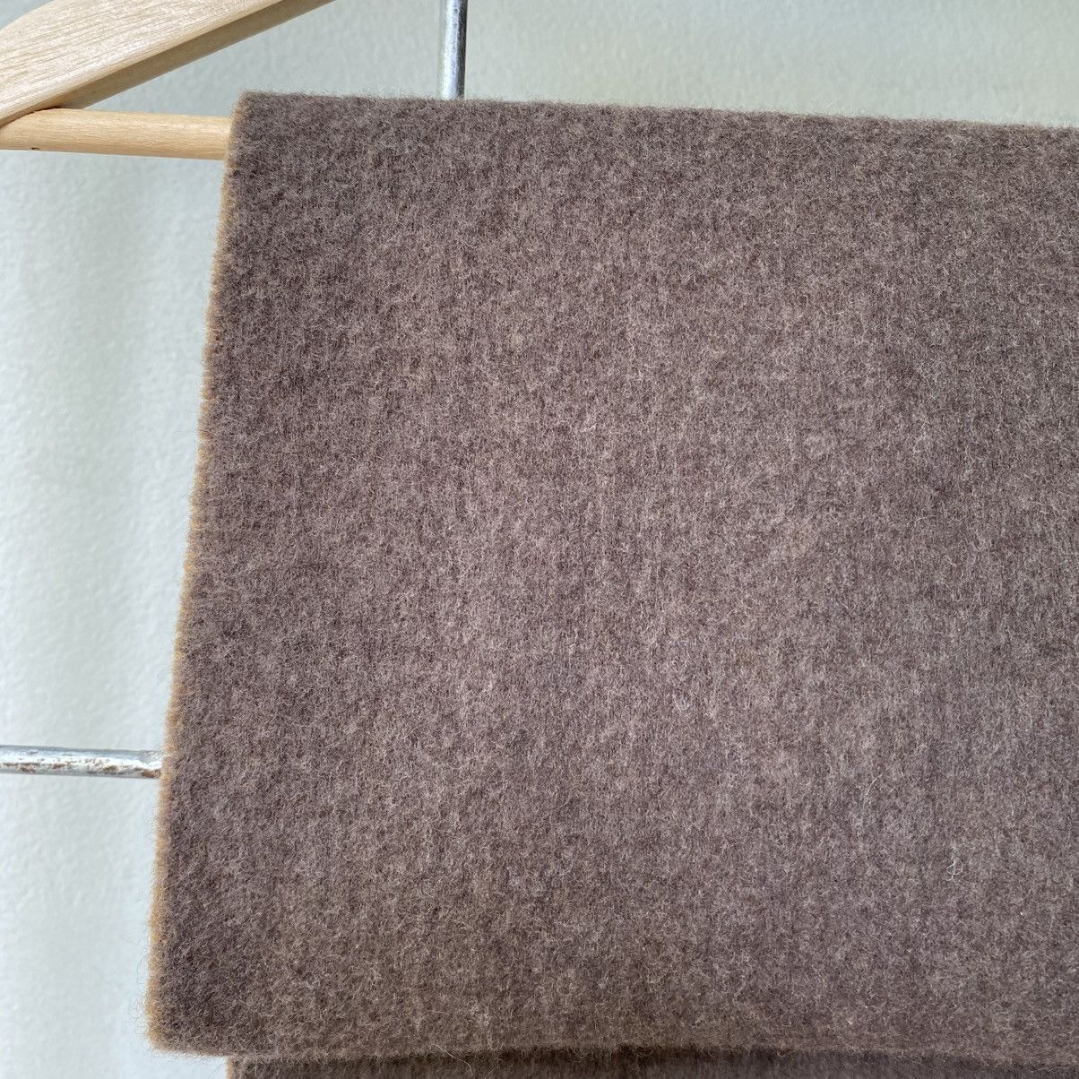 Lancel LANCEL Embroidered Edge Wool Scarf in Mocha & Taupe Size ONE SIZE - 13 Thumbnail