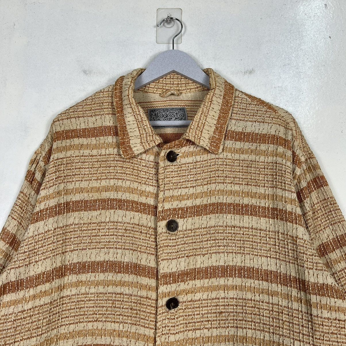 Japanese Brand 🔥 80s VINTAGE MILAGOSTA INDIA INDIGO STRIPE JACKET Size US L / EU 52-54 / 3 - 3 Thumbnail