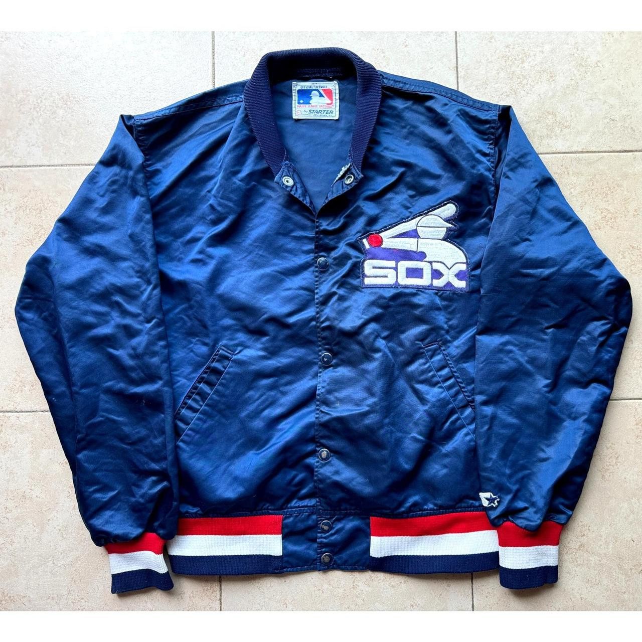MLB Chicago White Sox 80s STARTER satin L jacket navy MLB vtg Size US L / EU 52-54 / 3 - 1 Thumbnail