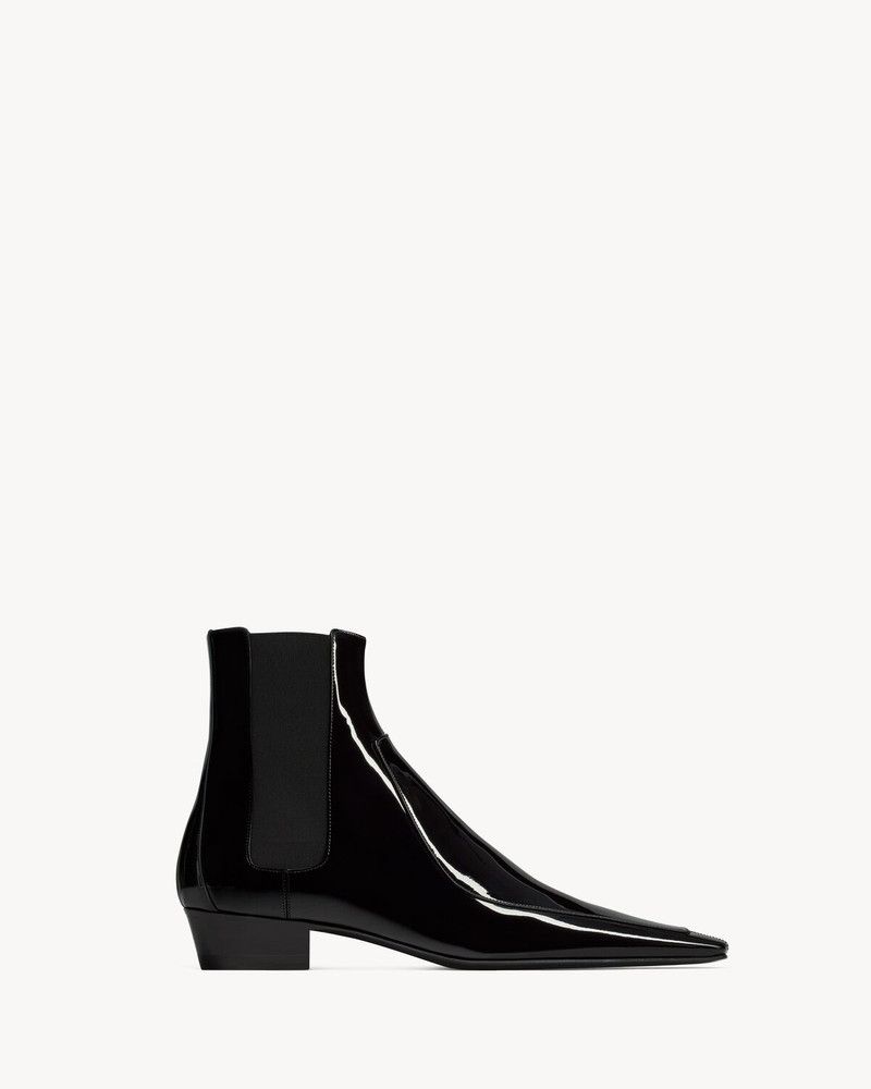 Saint Laurent Paris o1la1rc1a0226 801299 Paolo Chelsea Boots in Patent Leather Size US 12 / EU 45 - 1 Thumbnail