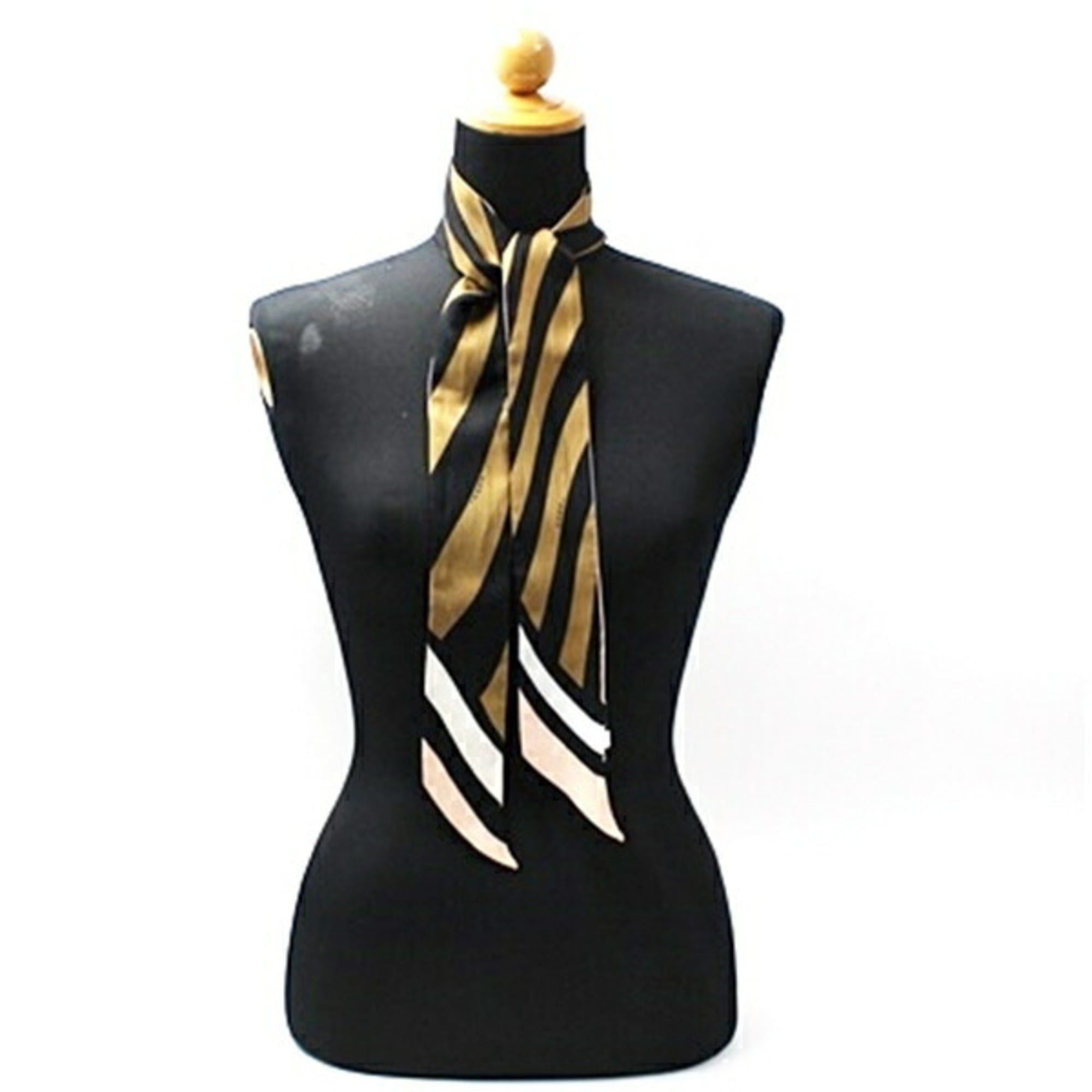 FENDI Women's Reversible Ponytail Scarf in Brown Black and Pink