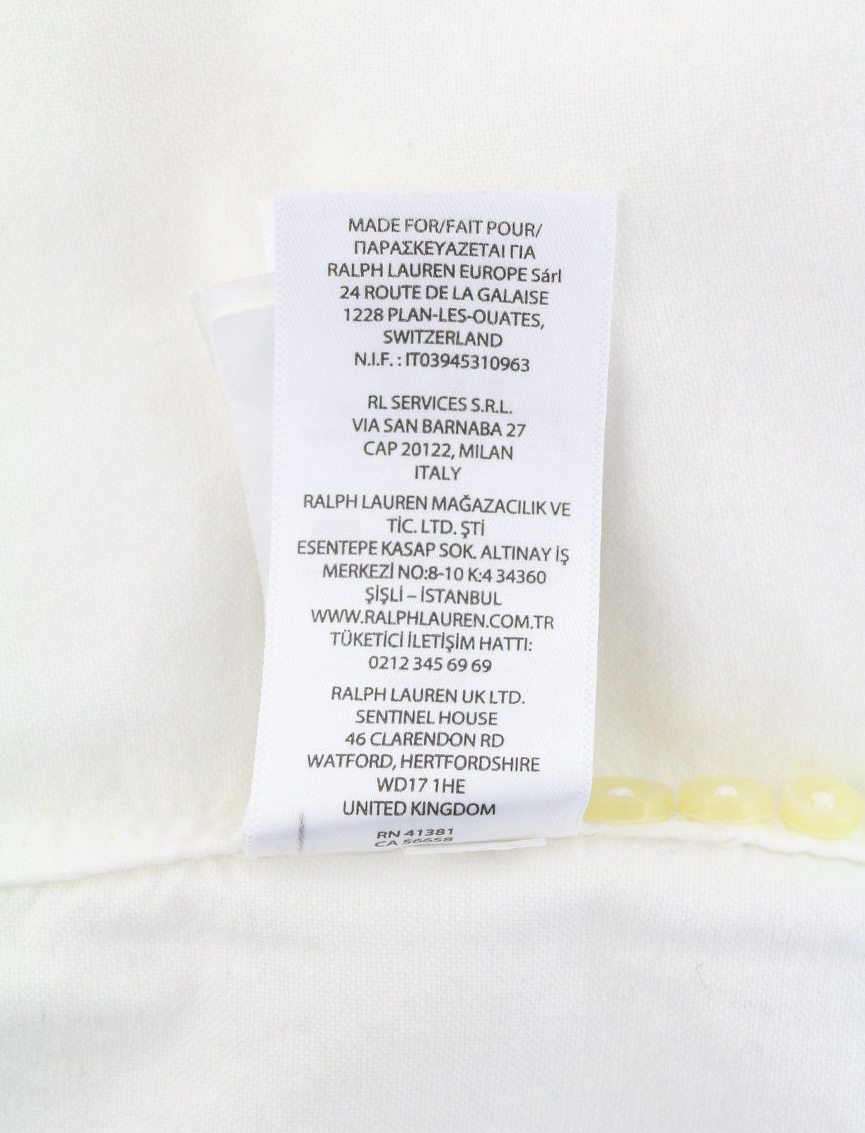 Ralph Lauren CORE REPLEN M White Button-Down Neck Slim Fit 87023 Size US M / EU 48-50 / 2 - 13 Thumbnail