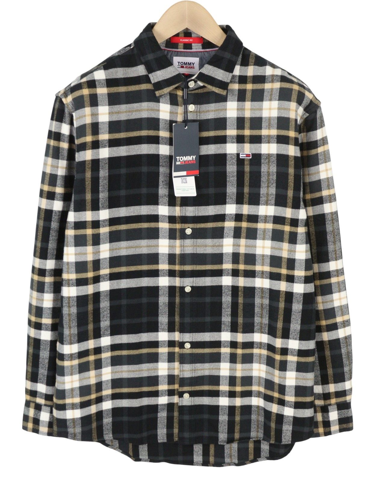 Tommy Hilfiger M Flannel Plaid Button-Up Logo 87681 Size US M / EU 48-50 / 2 - 1 Thumbnail