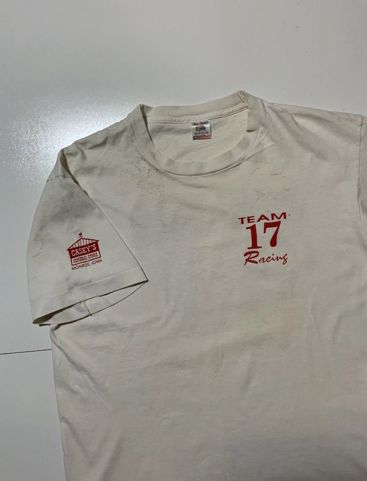 Vintage VTG 90s Billy Bell Autographed Team 17 Sprint Car T-Shirt Size US XL / EU 56 / 4 - 4 Thumbnail