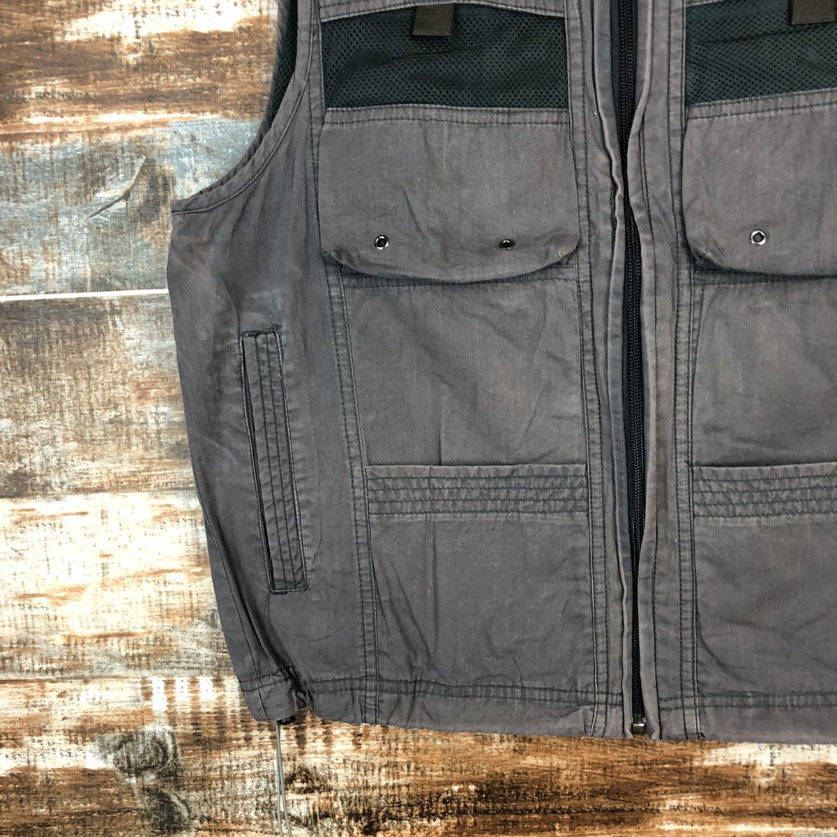 Faded Glory × Japanese Brand First Down faded Grey multipocket Vest #A1617 Size US M / EU 48-50 / 2 - 7 Thumbnail