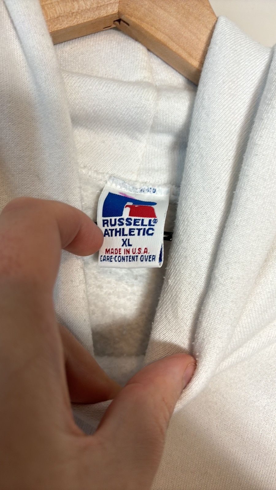 Russell Athletic × Vintage Vintage Russell Athletic Hoodie Size US XL / EU 56 / 4 - 4 Thumbnail