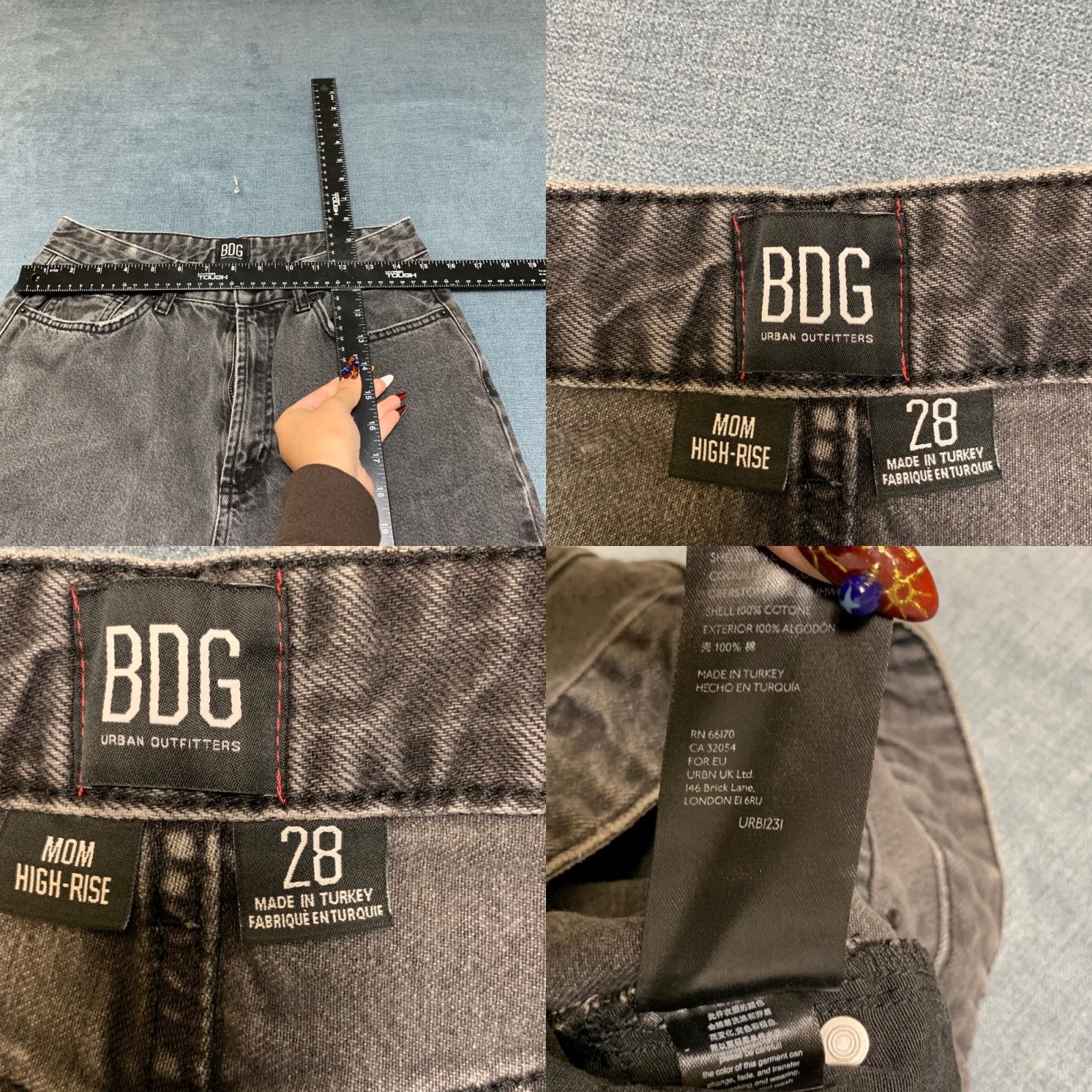 Urban Outfitters BDG Urban Outfitters Mom Jeans Womens 28 Brown Denim Cotton Skinny Leg High Rise Size 28" / US 6 / IT 42 - 8 Thumbnail