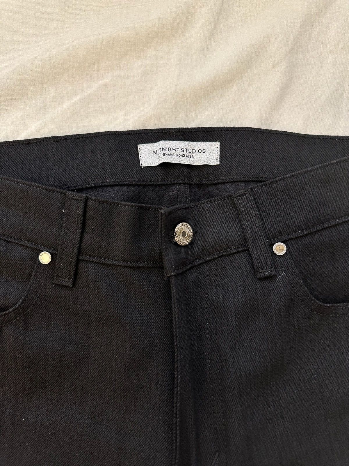 Midnight Studios MIDNIGHT STUDIOS HOLLYWOOD 5-POCKET JEANS DENIM BLACK 34 Size US 34 / EU 50 - 3 Thumbnail