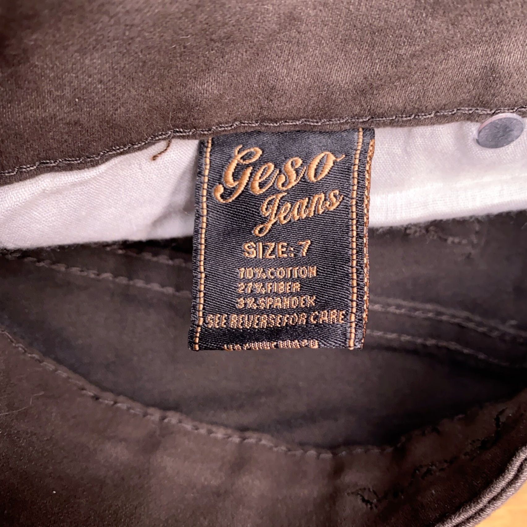 Vintage Geso Jeans Jeans Womens 7 Mid Rise Straight Leg Brown 5-Pocket Stretch Regular Modern Modern Womens Shoes? Size 28" / US 6 / IT 42 - 7 Thumbnail