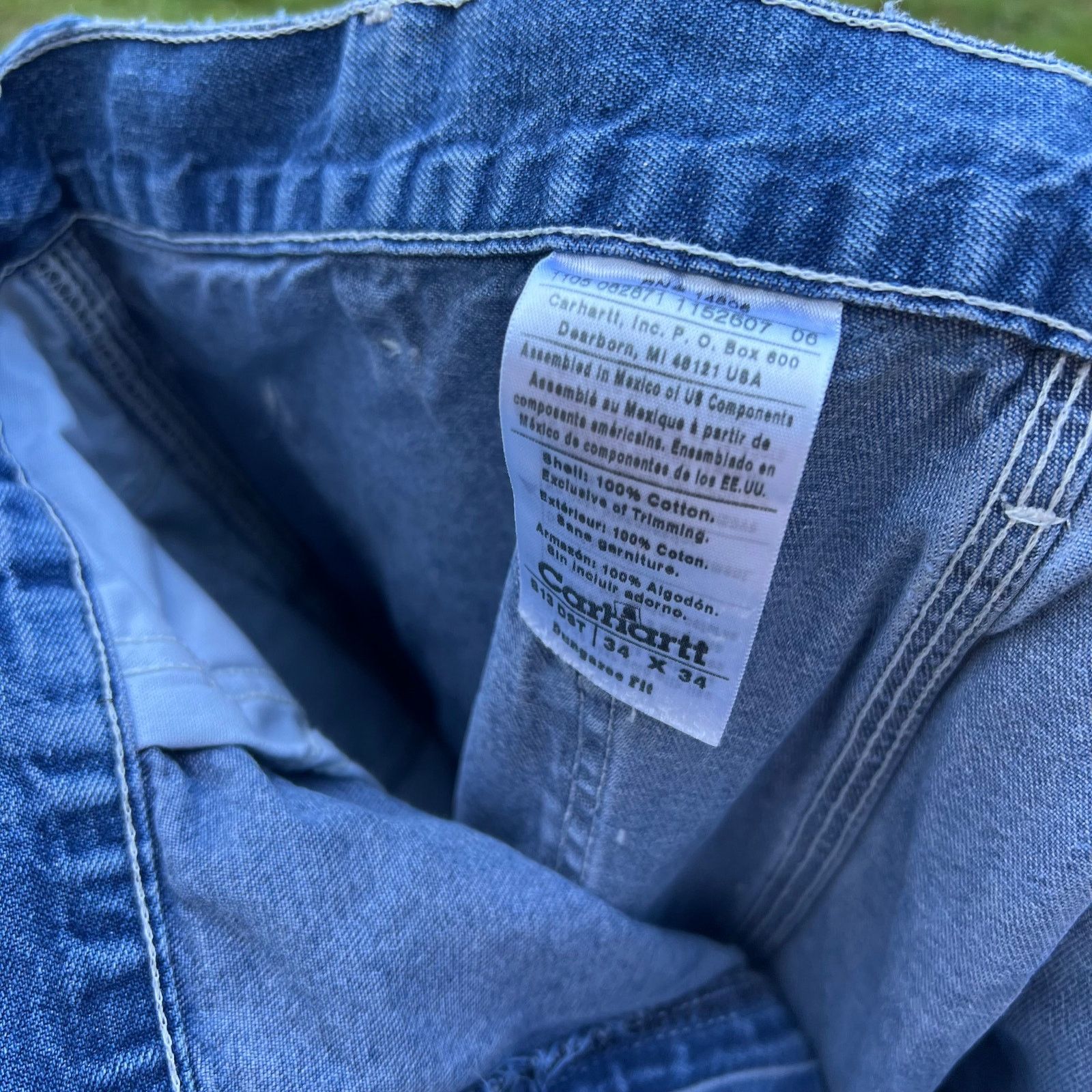 Carhartt × Vintage Vintage Y2K blue carhartt denim jeans work carpenter pants Size US 33 - 5 Thumbnail
