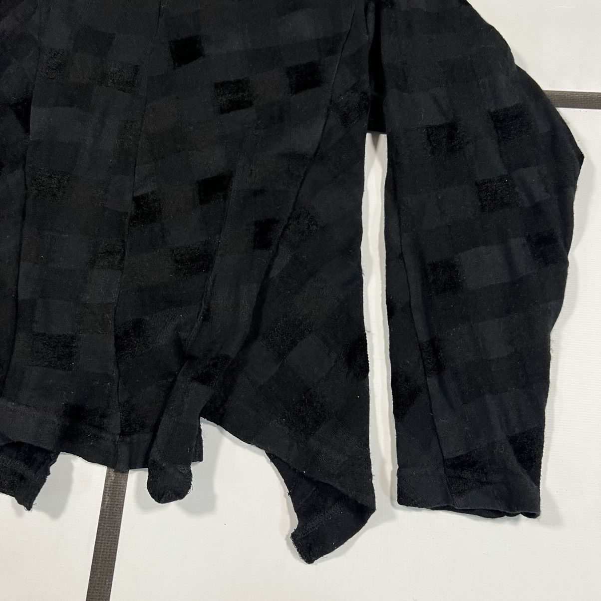 Comme des Garcons |[ FW04 Comme Des Garcons Asymmetrical Plaid Wool Sweater ]| Size M / US 6-8 / IT 42-44 - 3 Thumbnail