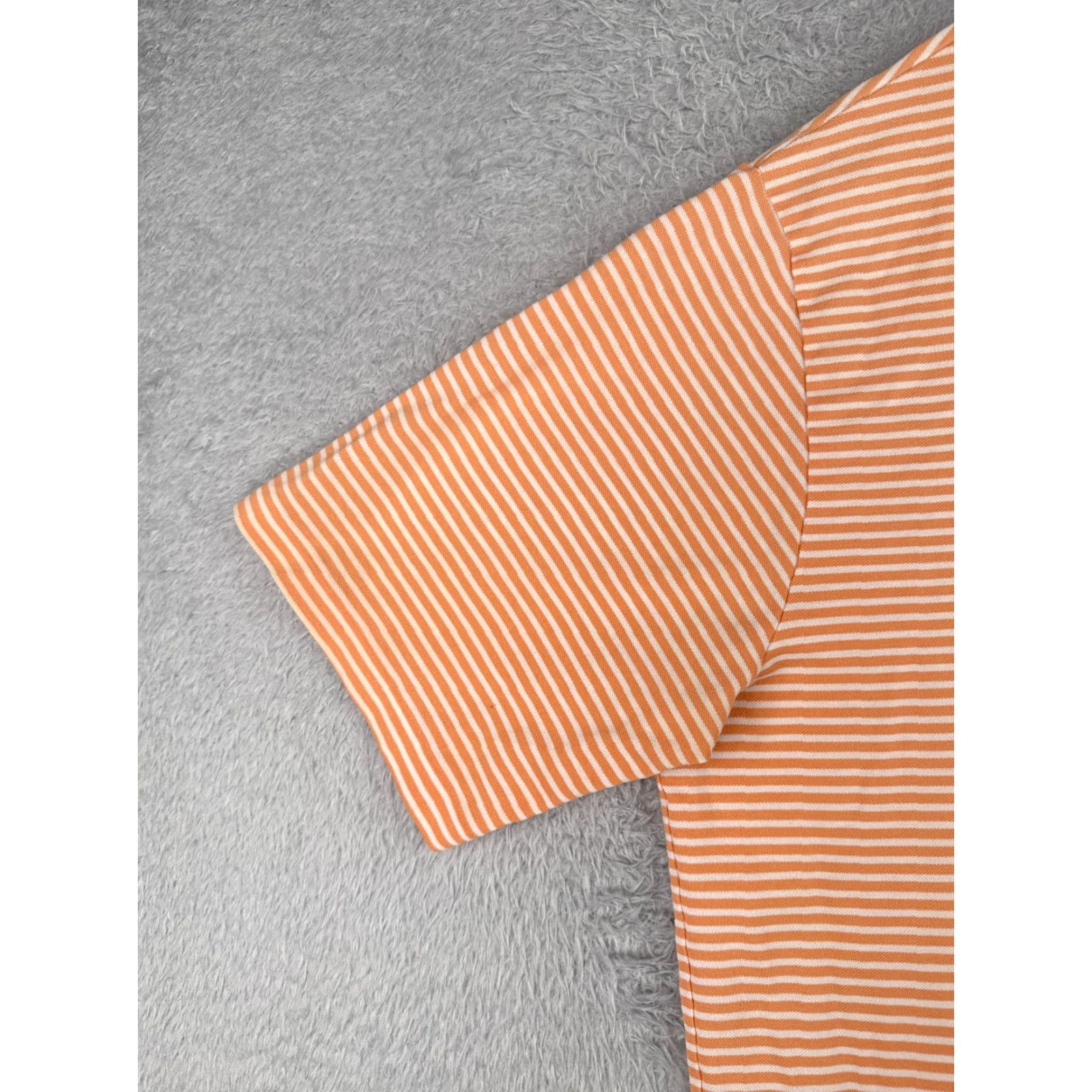 Ralph Lauren VINTAGE Ralph Lauren Polo Golf Shirt Men XL Orange Stripe 100% Cotton Slim Fit Button Collar Short Sleeve Read Size US XL / EU 56 / 4 - 3 Thumbnail