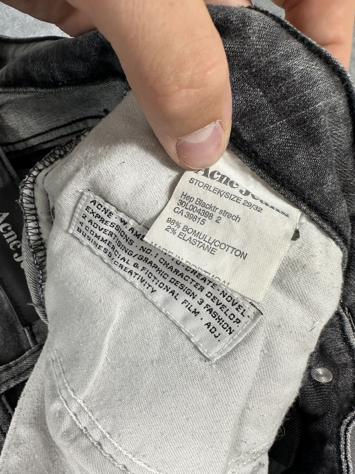 Acne Studios × Vintage Acne black jeans Size US 32 / EU 48 - 4 Thumbnail
